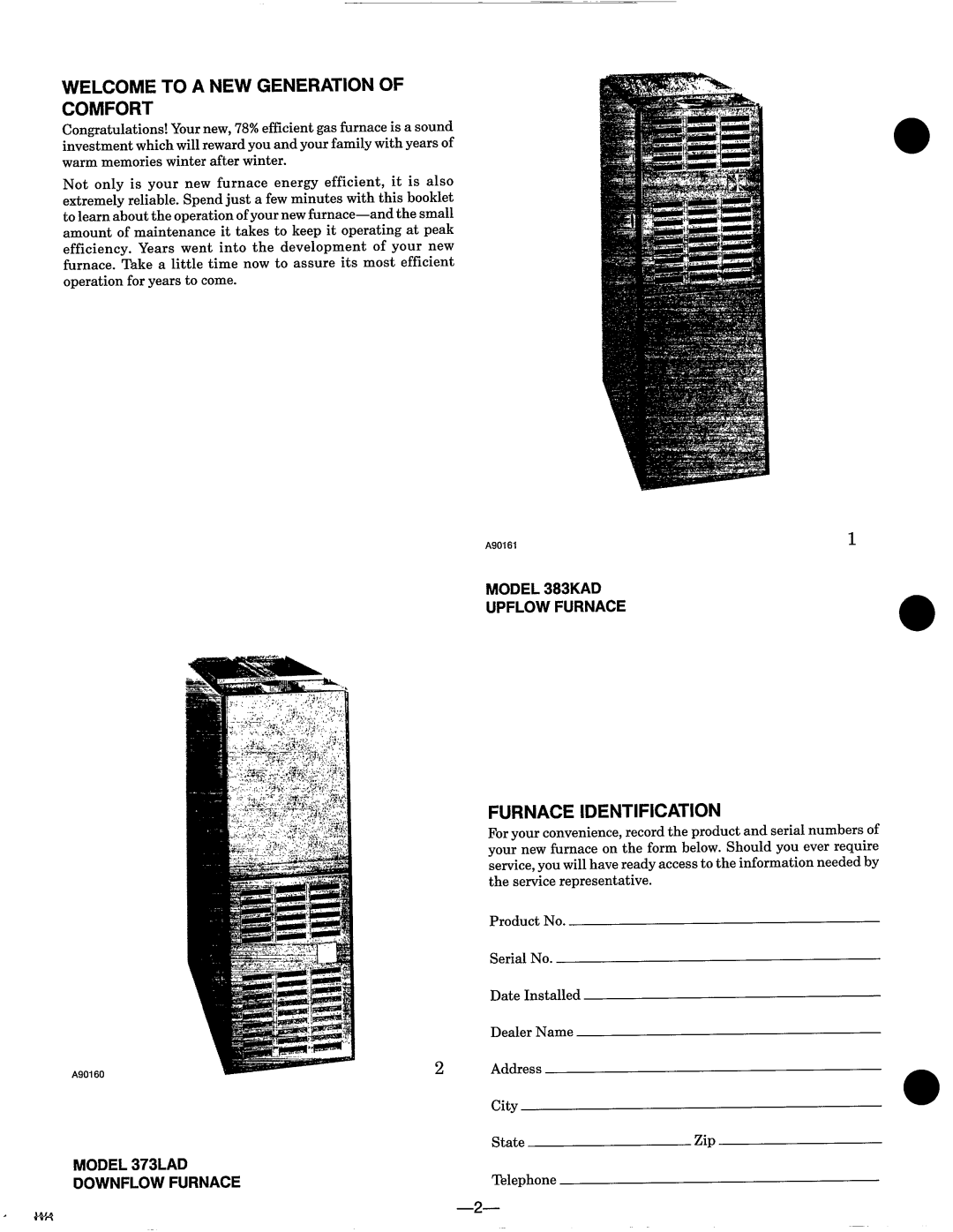 Bryant 383KAD, 373LAD manual 