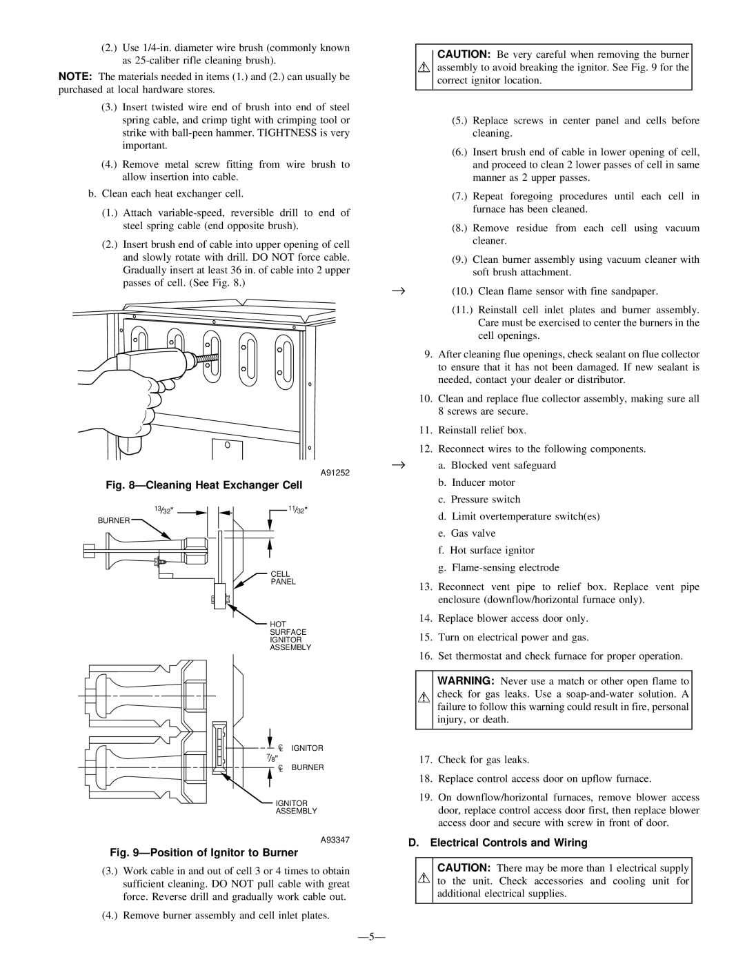 Bryant 383KAV instruction manual Electrical Controls and Wiring, Ð5Ð 