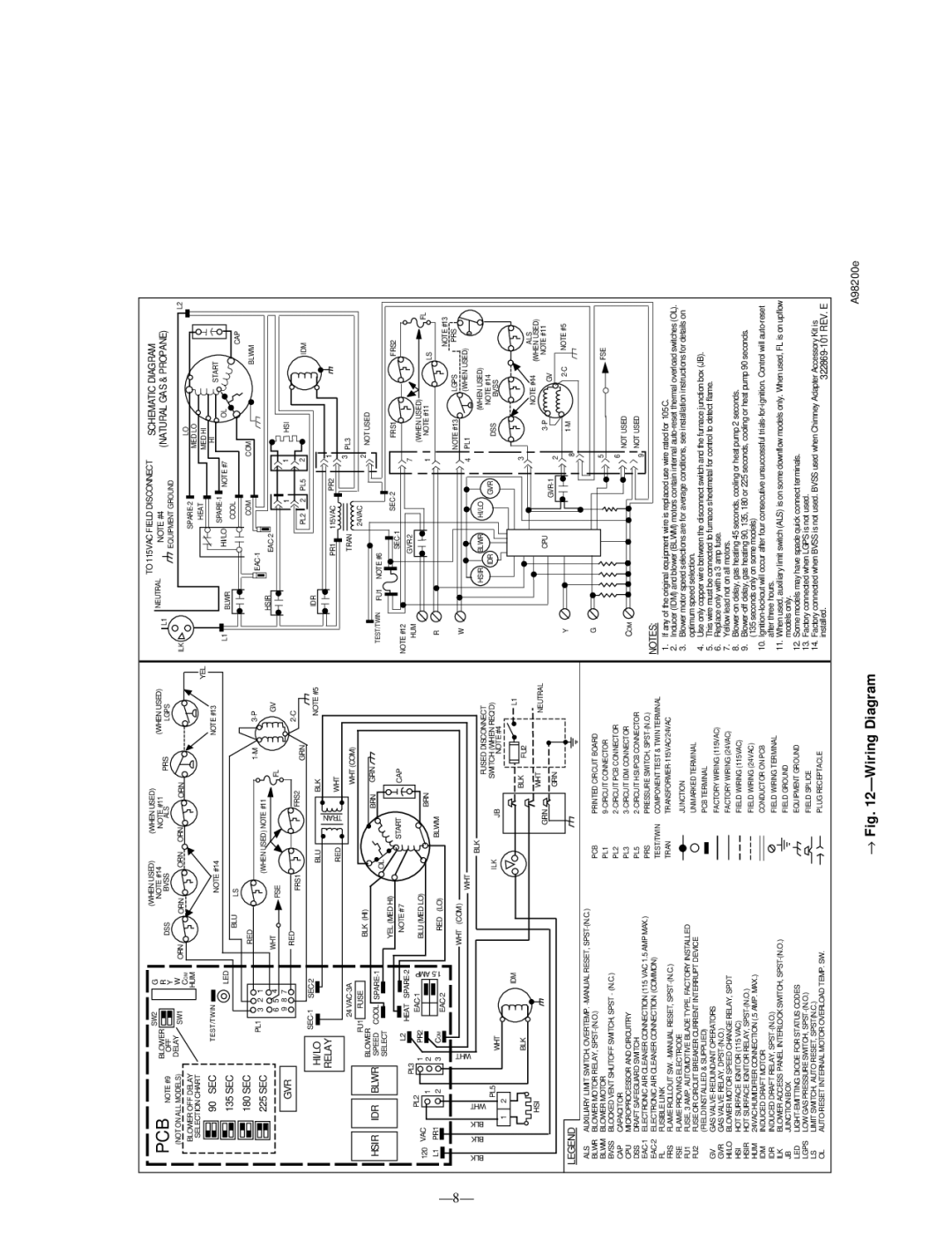 Bryant 383KAV instruction manual Ð8Ð, → ÐWiring Diagram 