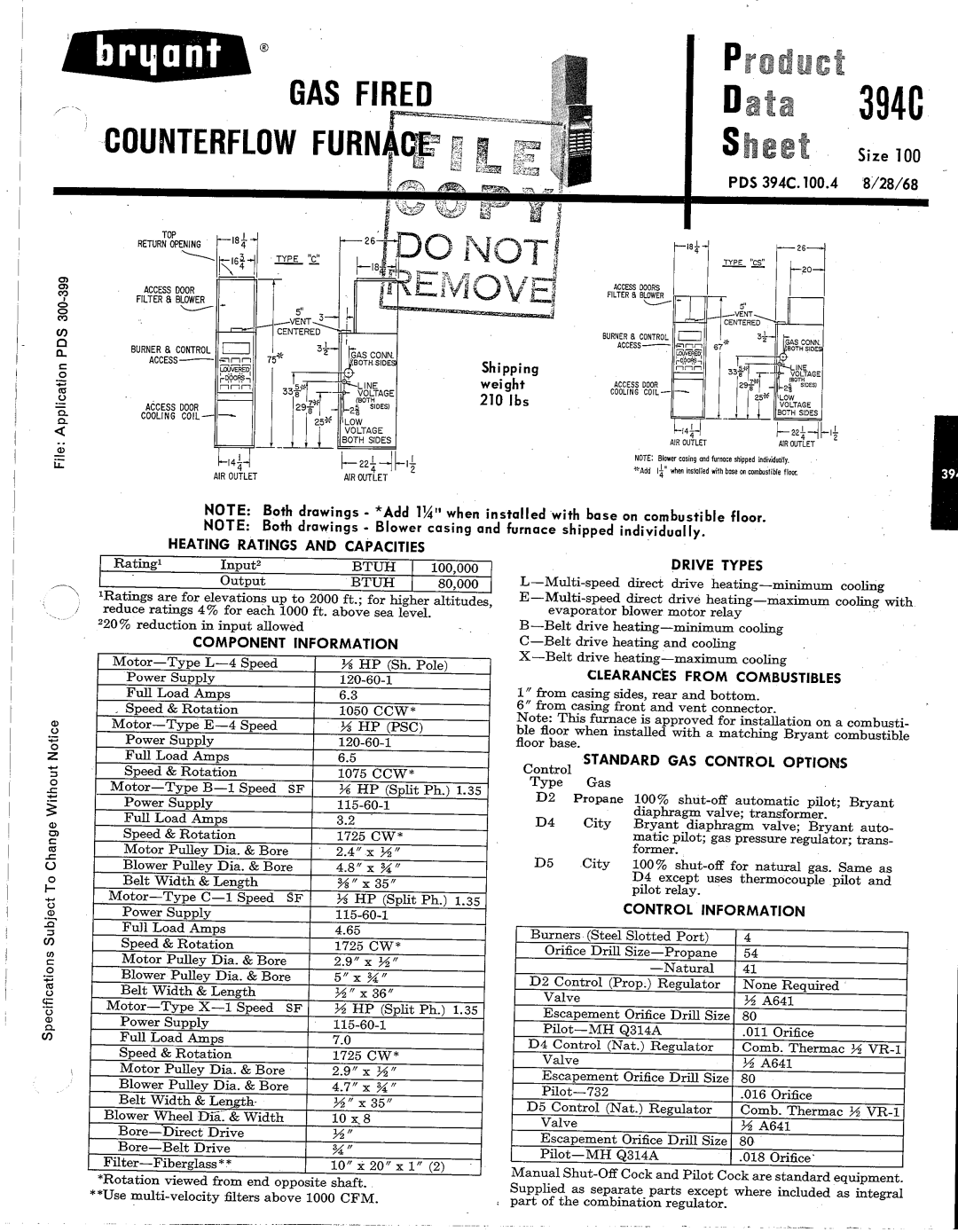 Bryant 394C manual 