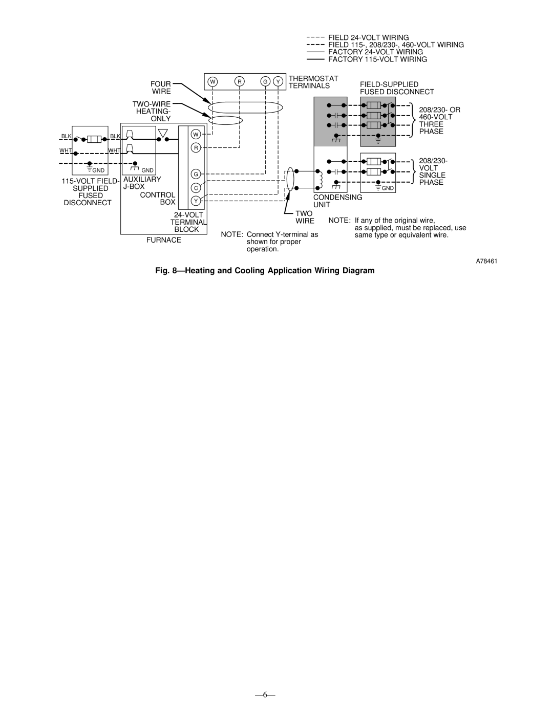 Bryant 394HAD, 396HAD instruction manual ÐHeating and Cooling Application Wiring Diagram, Ð6Ð 