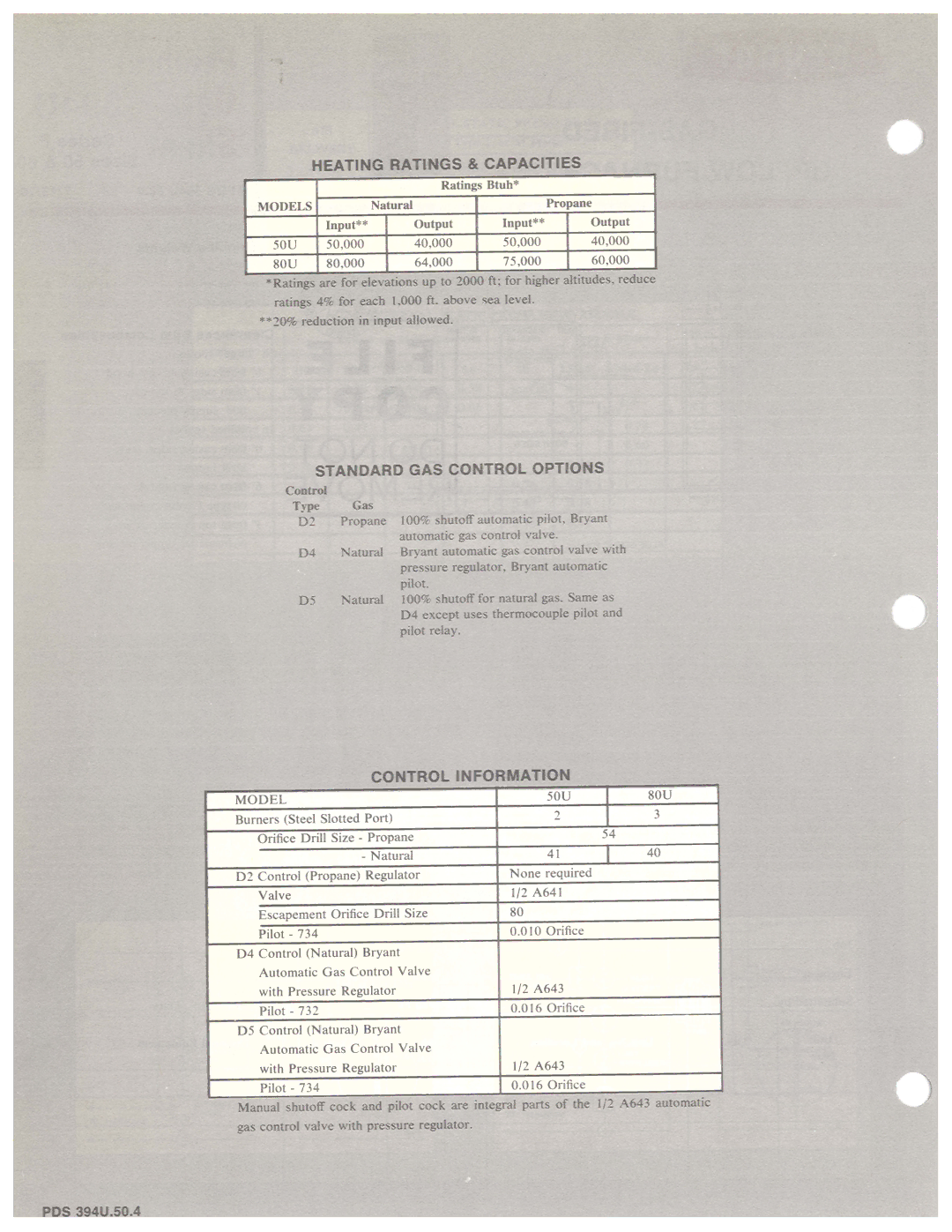 Bryant 394U manual 