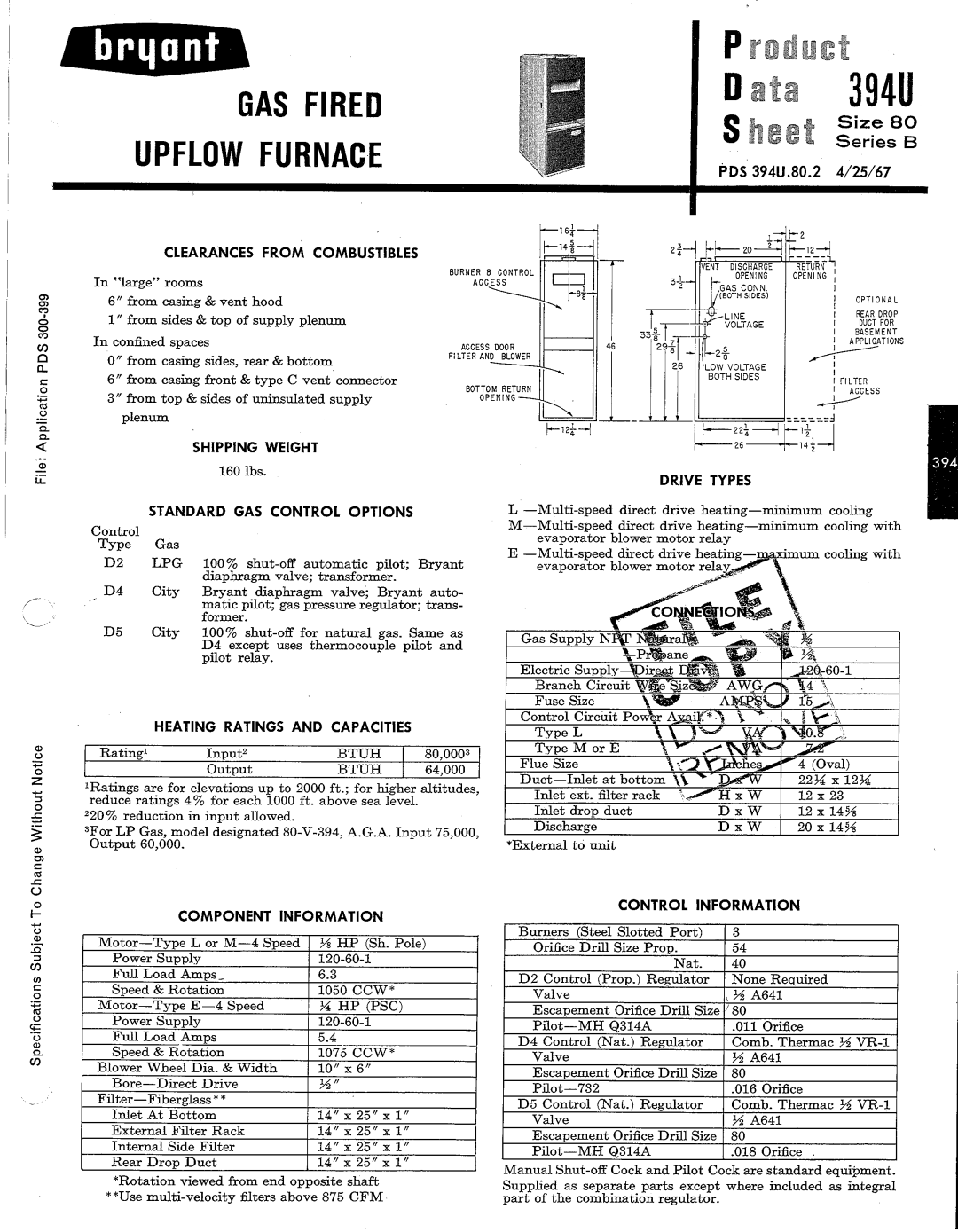 Bryant 394U manual 