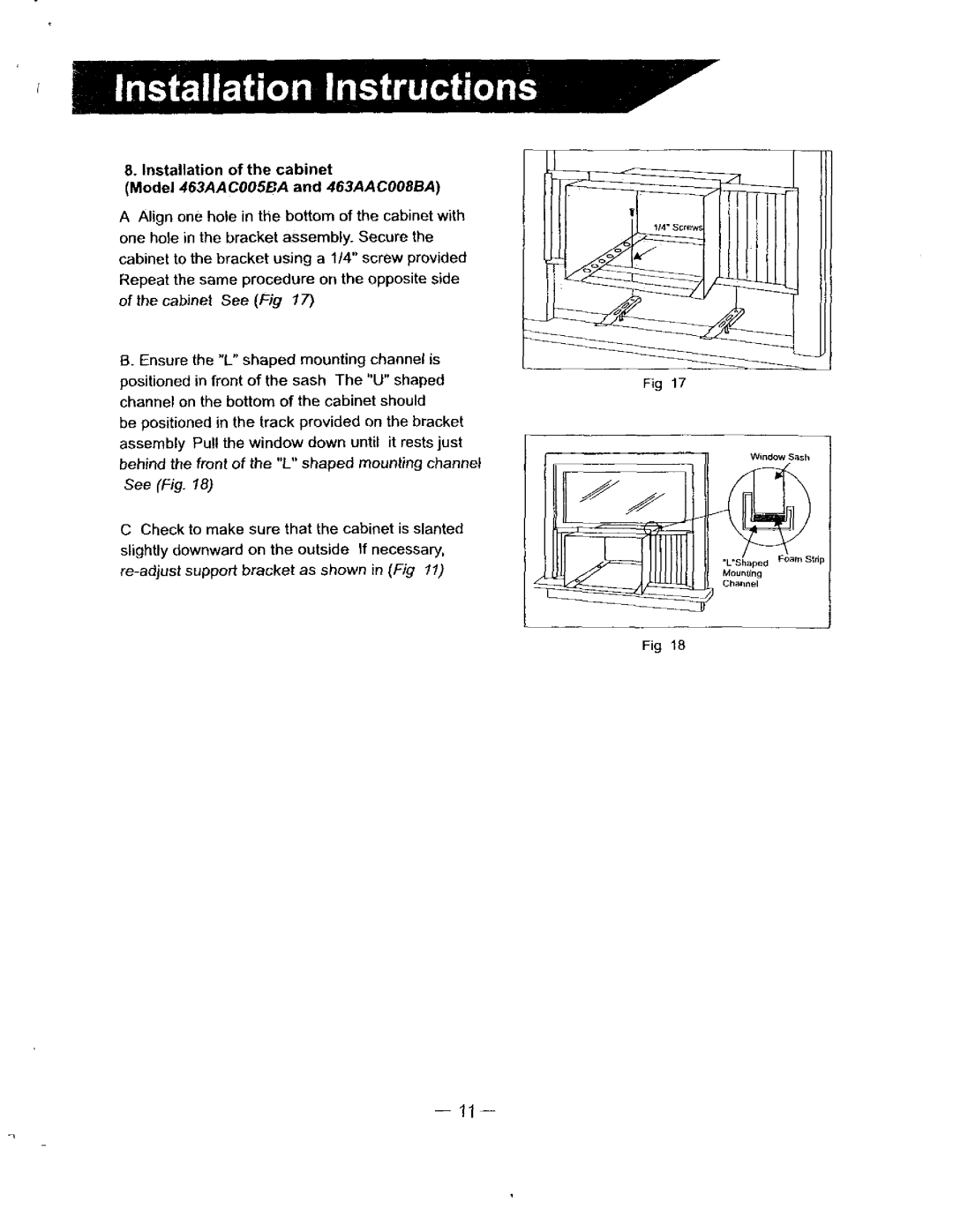 Bryant 463AAC005BA, 463AAC008BA manual 