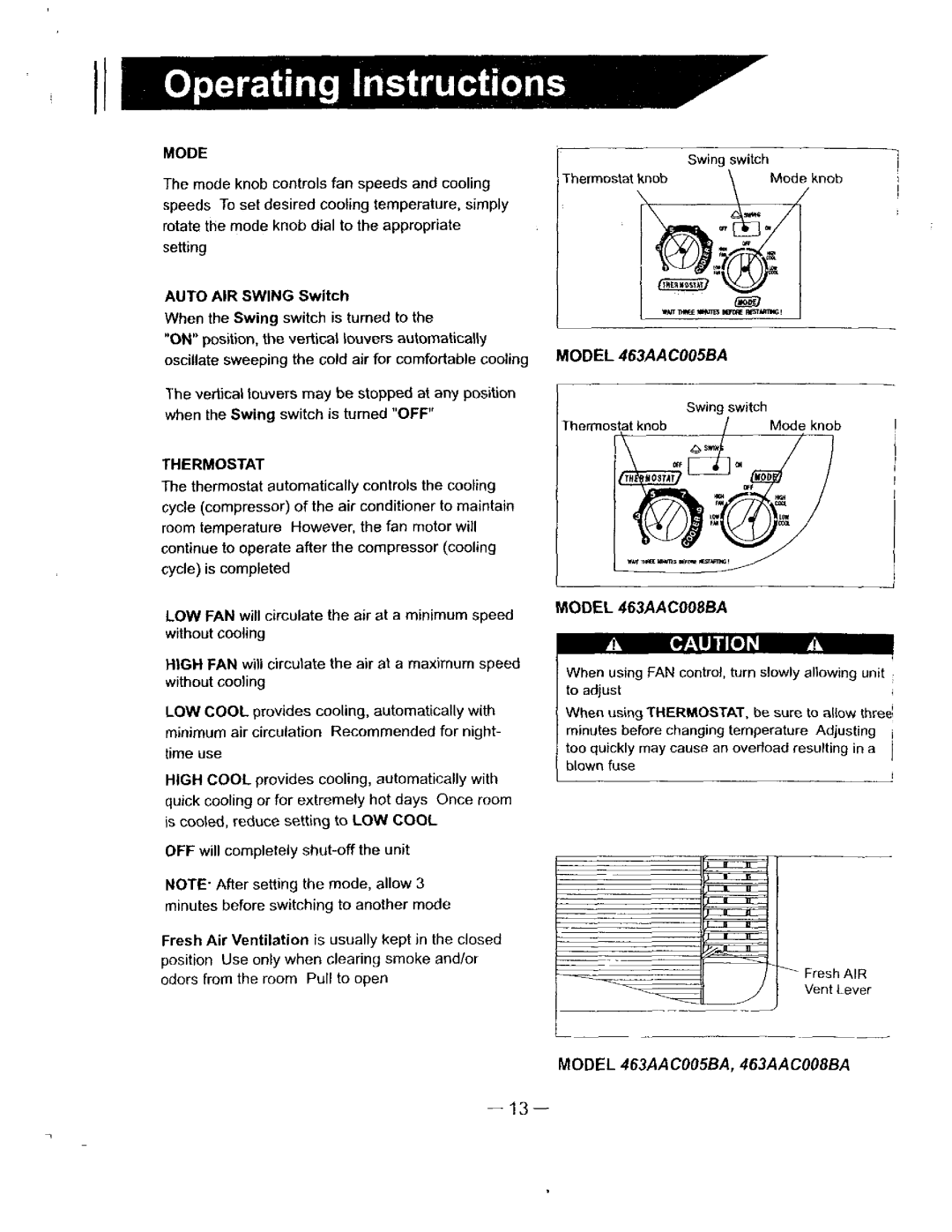 Bryant 463AAC005BA, 463AAC008BA manual 