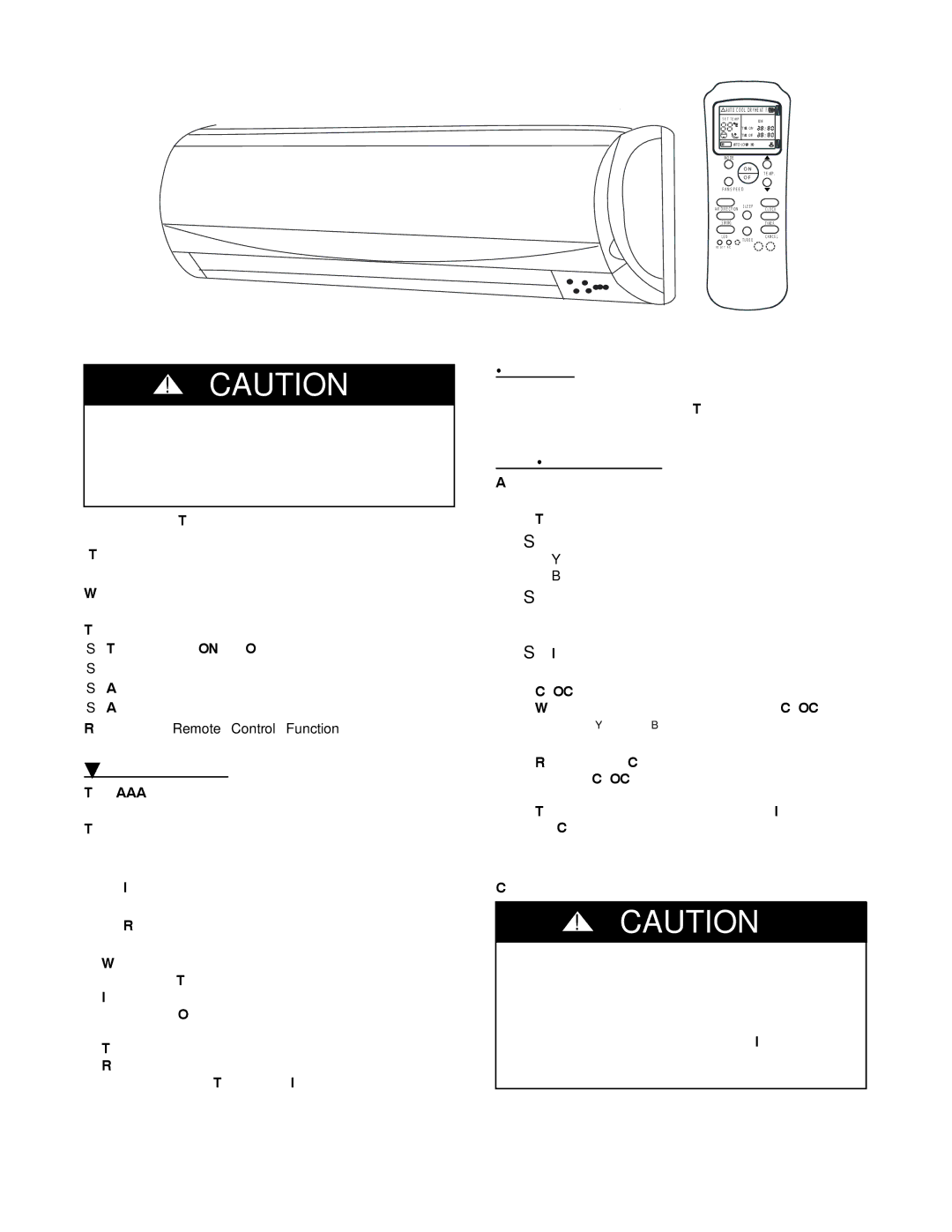 Bryant 619MAC, 538MAC, 538MNQ, 538MNC Remote Control, Battery Installation, Equipment Damage Hazard, Unit Operation Hazard 