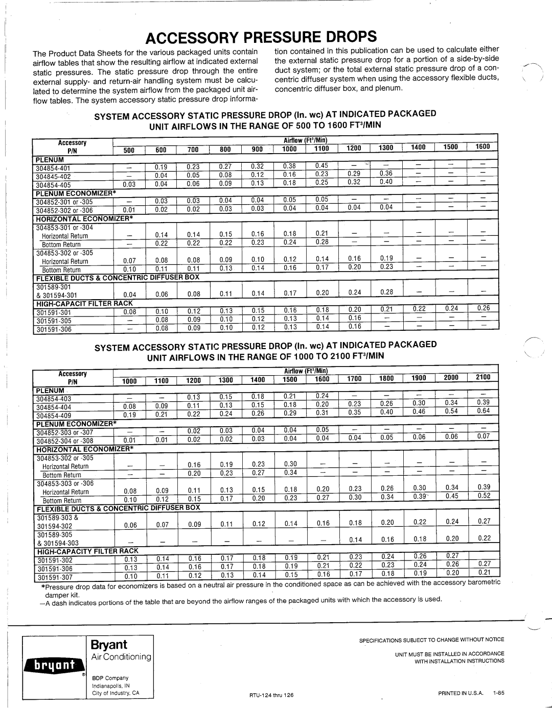 Bryant 542D manual 