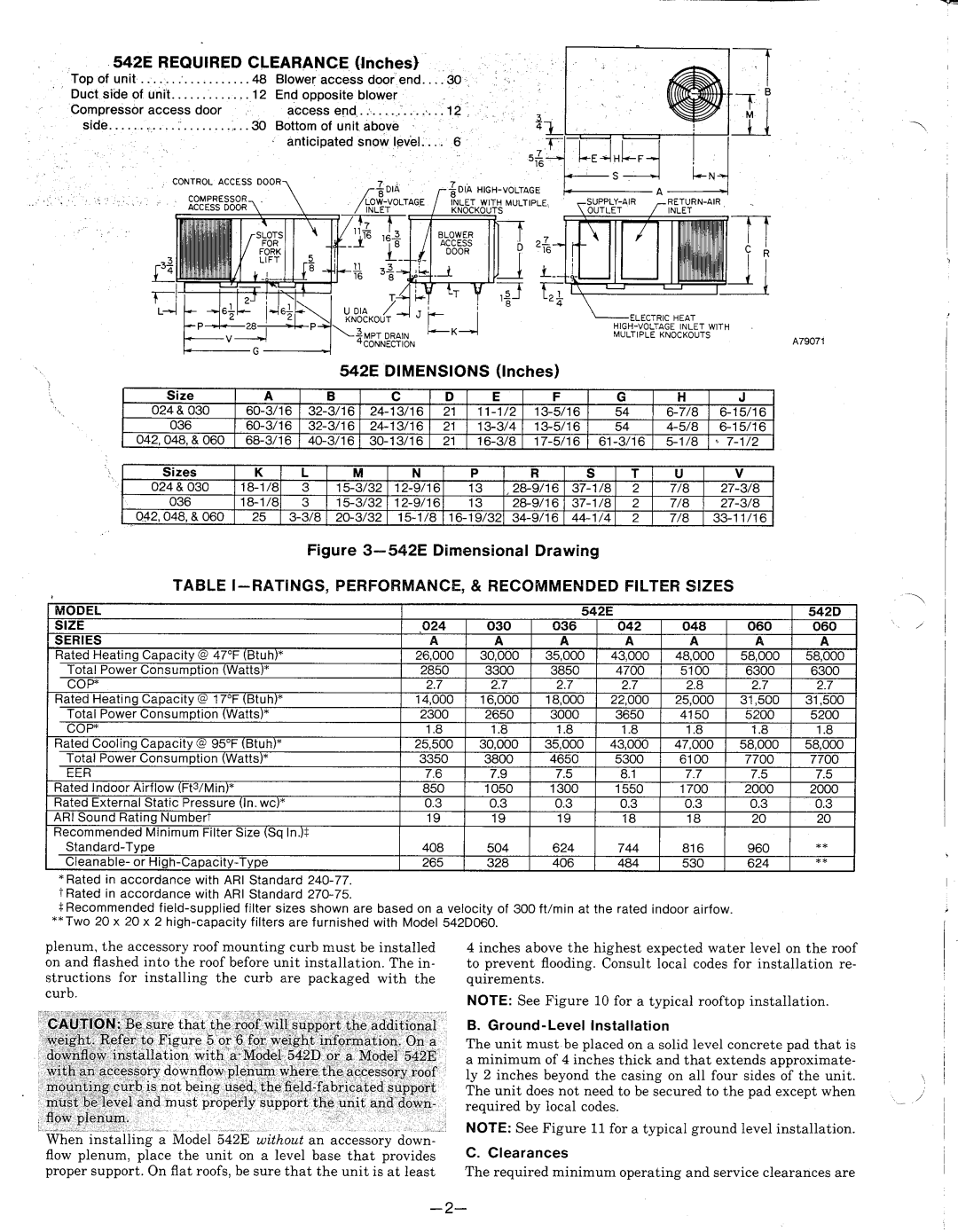 Bryant 542E, 542D060 manual 