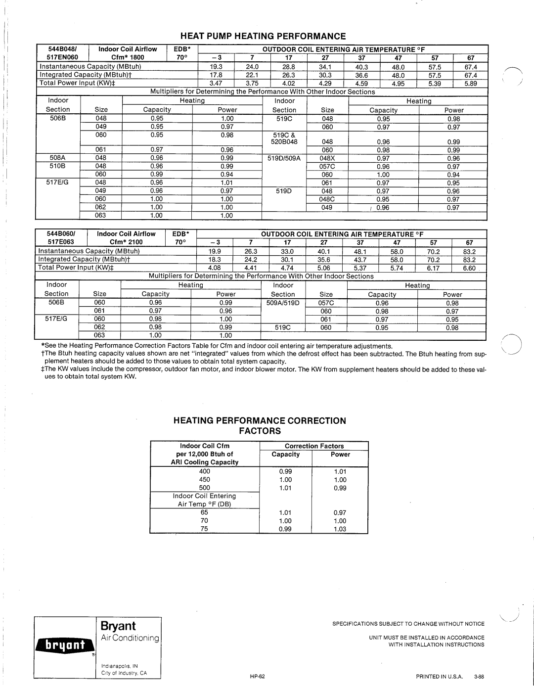 Bryant 544B manual 