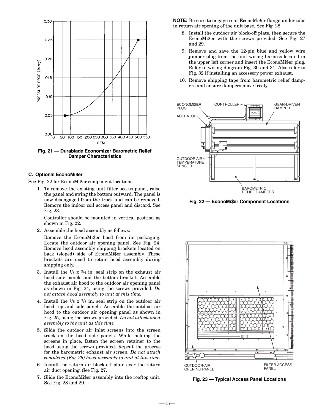 Bryant 548D installation instructions EconoMi$er Component Locations 