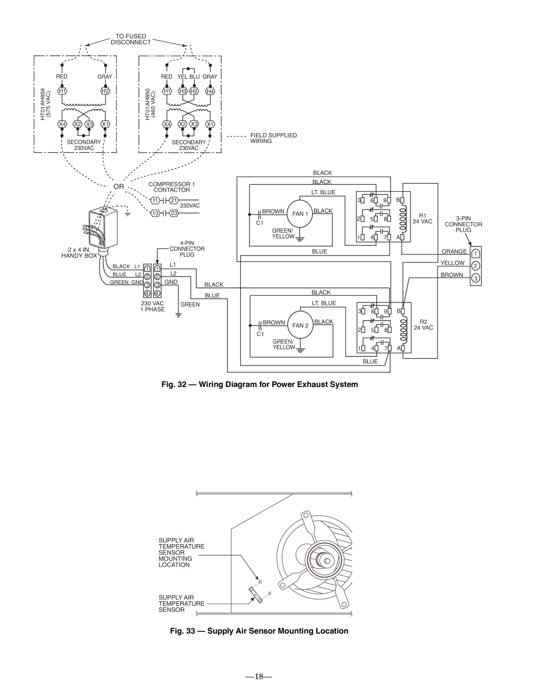 Bryant 548D installation instructions Wiring Diagram for Power Exhaust System 