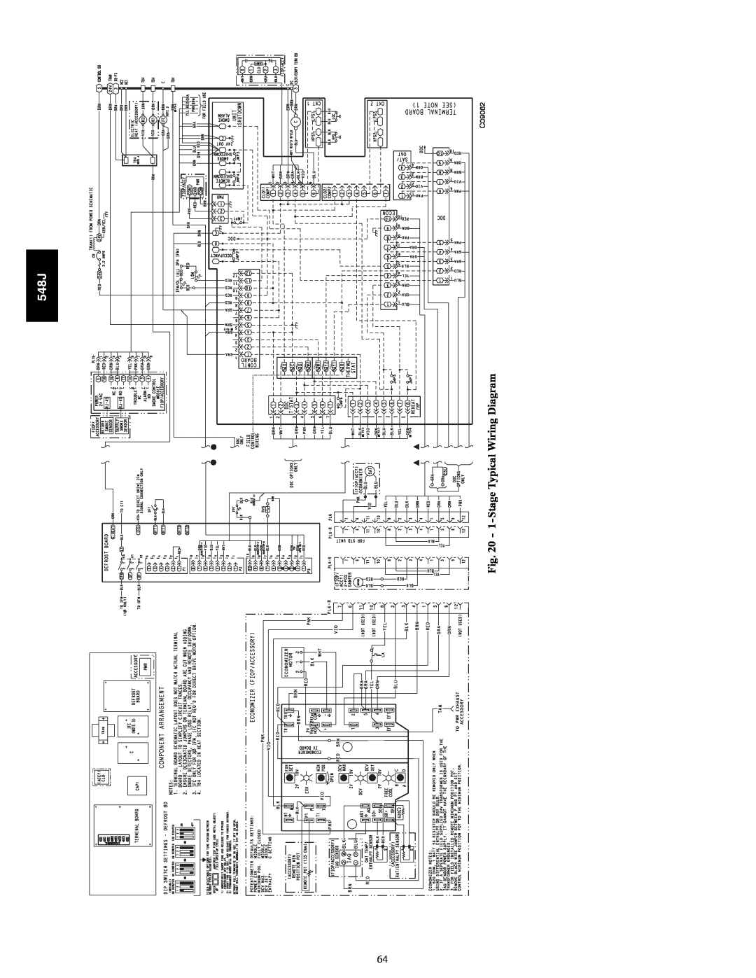 Bryant 548J manual 1-StageTypical Wiring Diagram, C09062 
