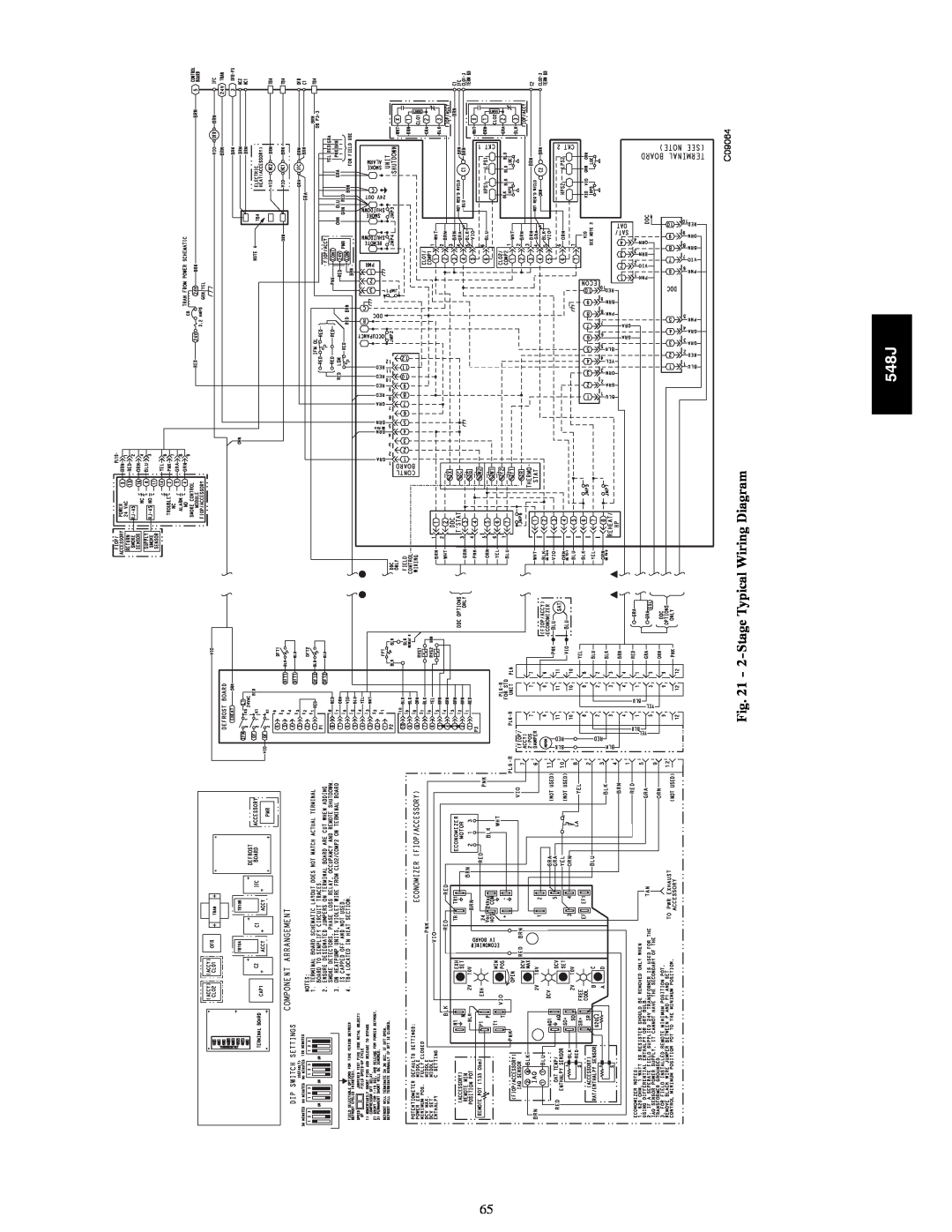 Bryant 548J manual 2-StageTypical Wiring Diagram, C09064 