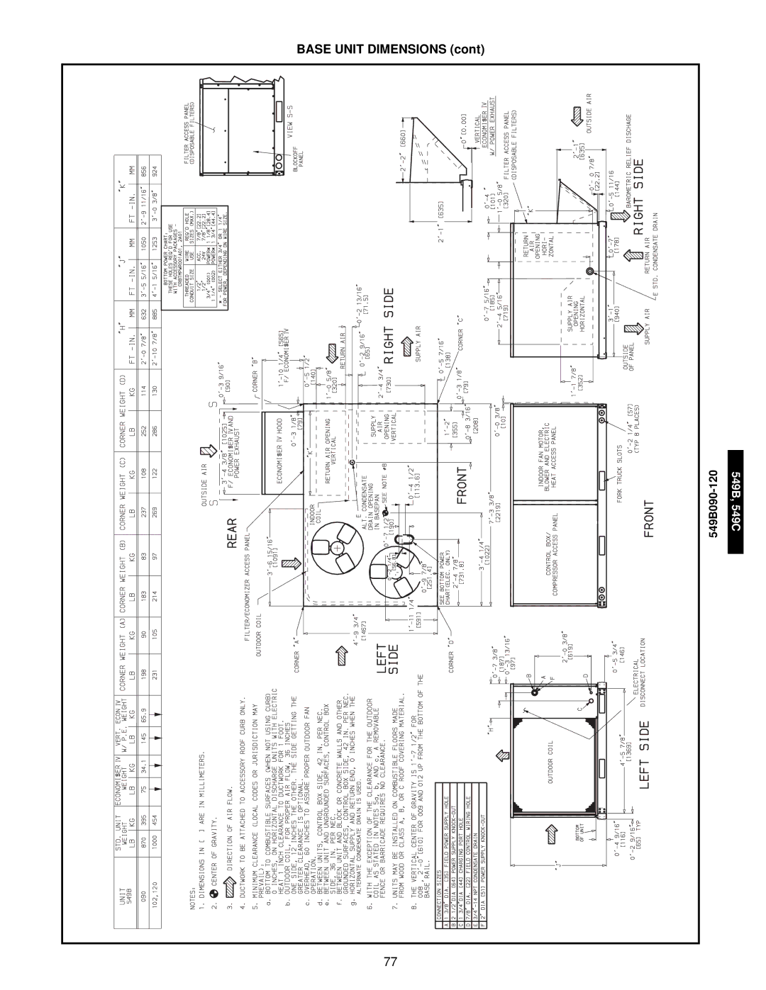 Bryant manual 549B090-120 549B, 549C 