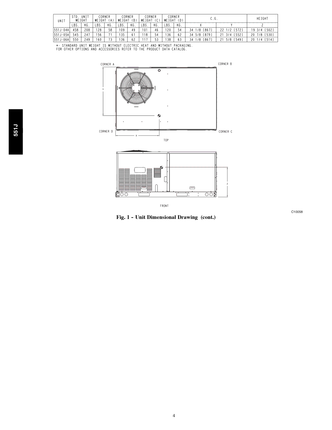 Bryant 551J installation instructions C10058 