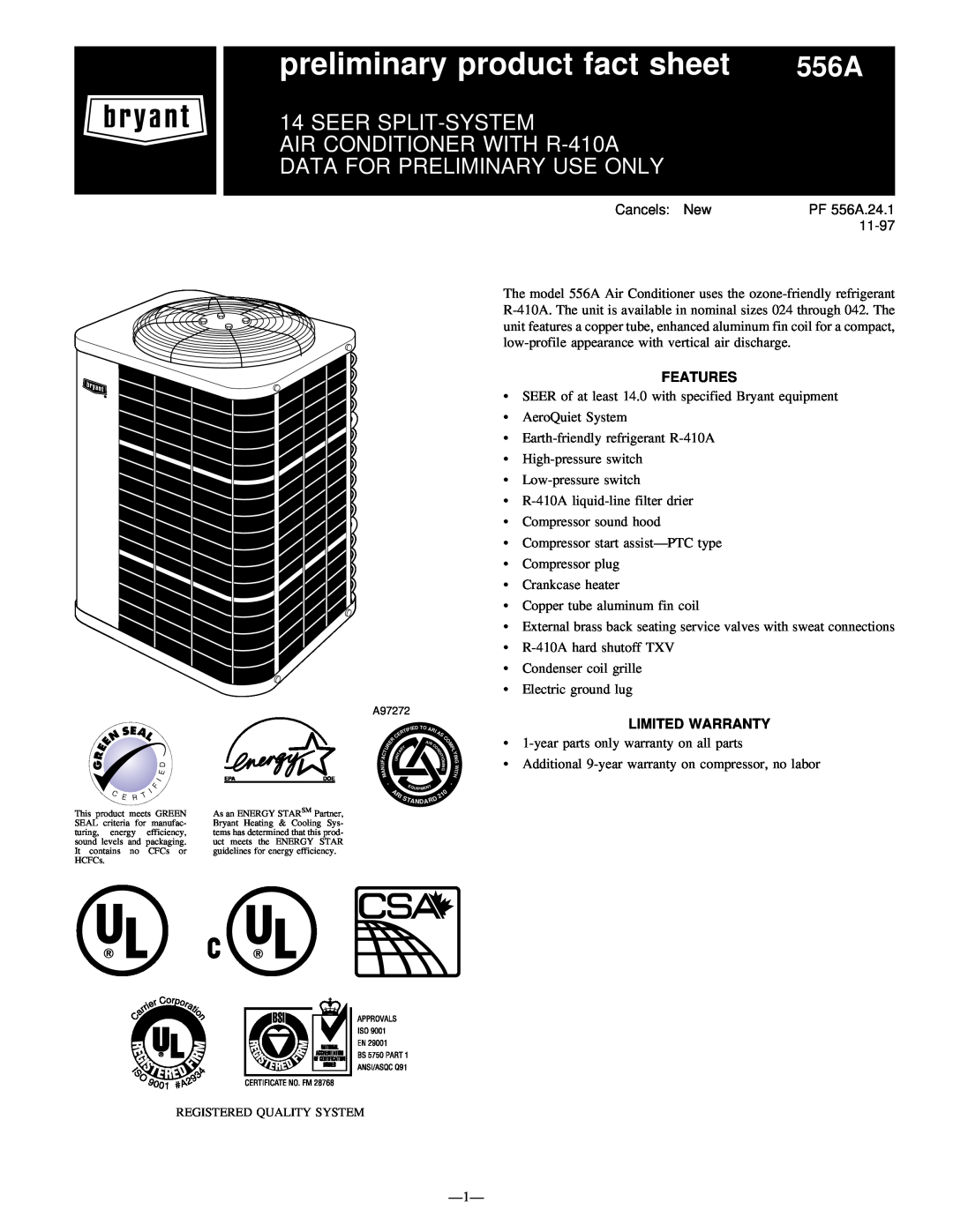 Bryant instruction manual Safety Considerations, Installation Recommendations, Models550A, 552A, and 556A 