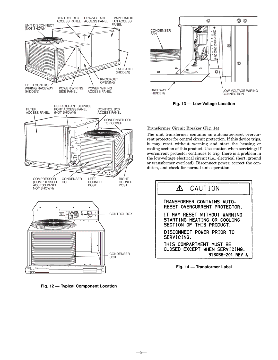 Bryant 558D installation instructions Typical Component Location 