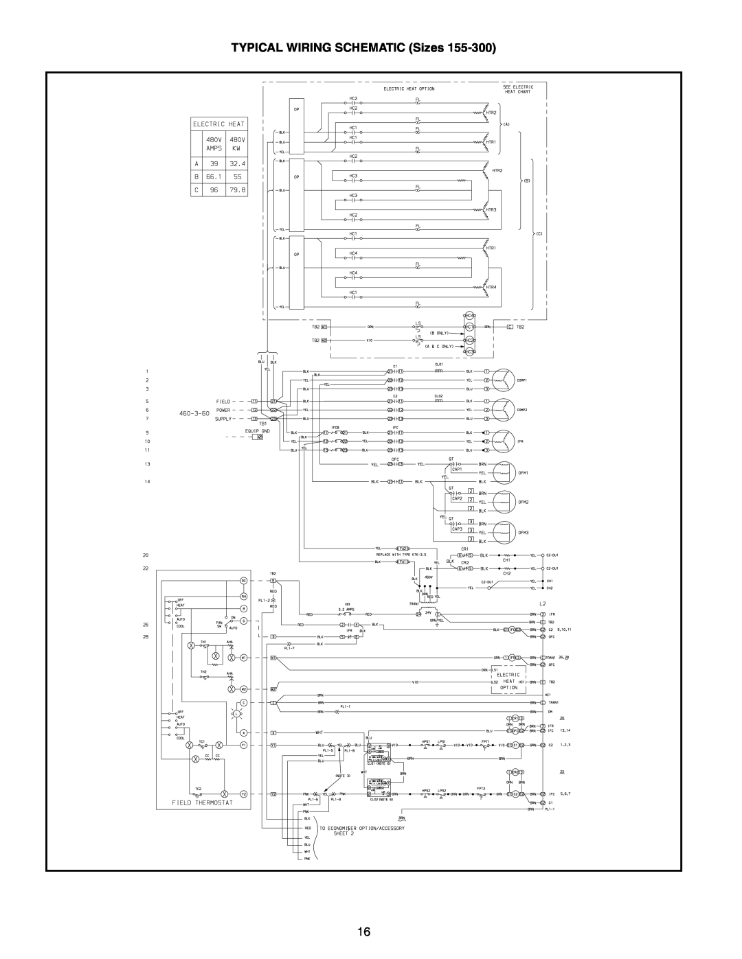 Bryant 551B, 558F, 551A manual TYPICAL WIRING SCHEMATIC Sizes 
