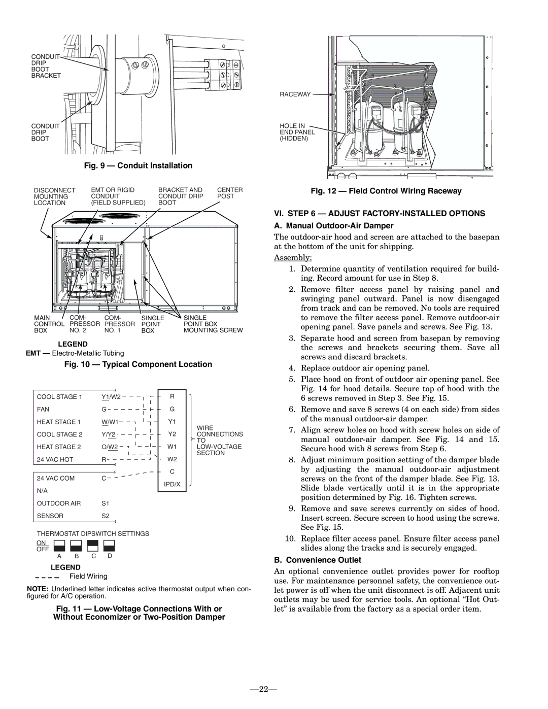 Bryant 558F installation instructions Conduit Installation, Convenience Outlet 