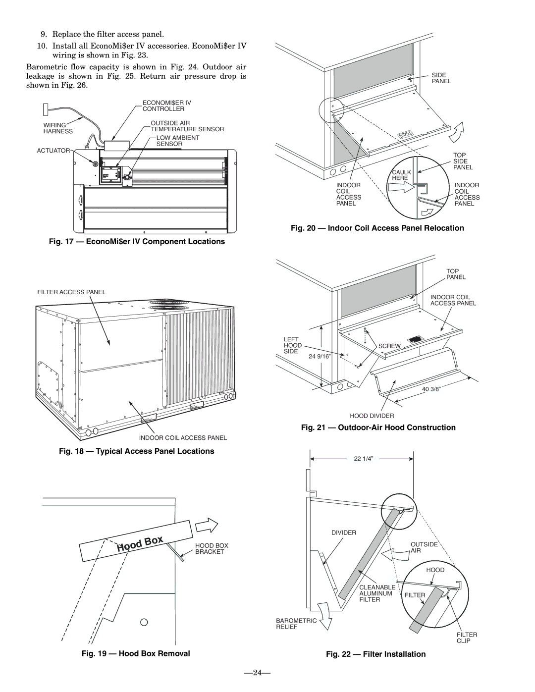 Bryant 558F installation instructions EconoMi$er IV Component Locations 