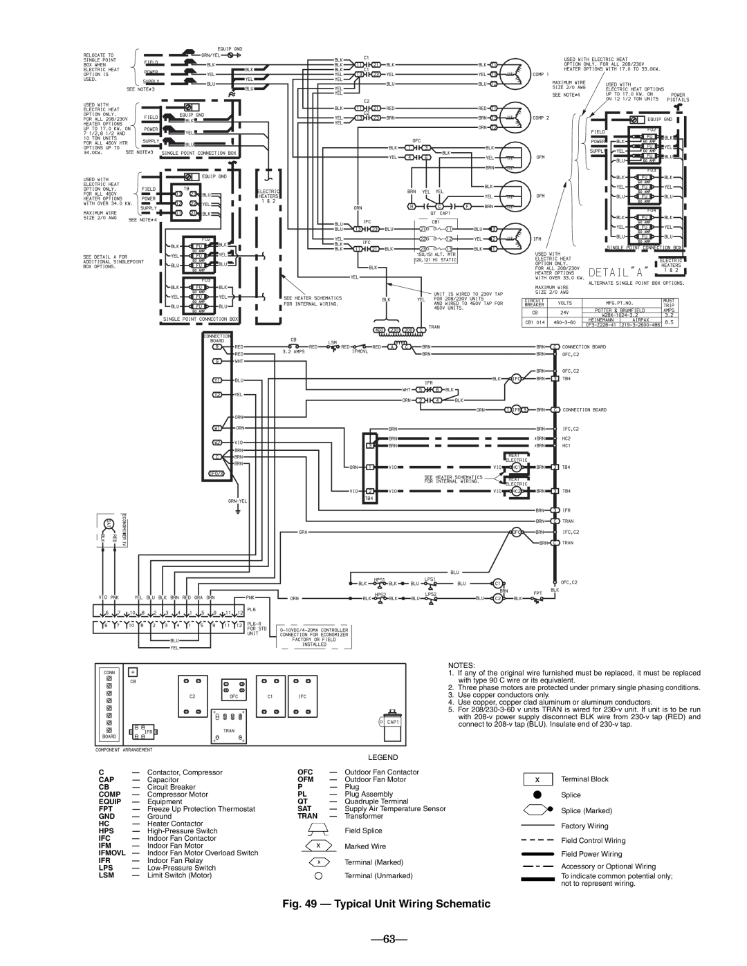 Bryant 558F installation instructions Typical Unit Wiring Schematic 