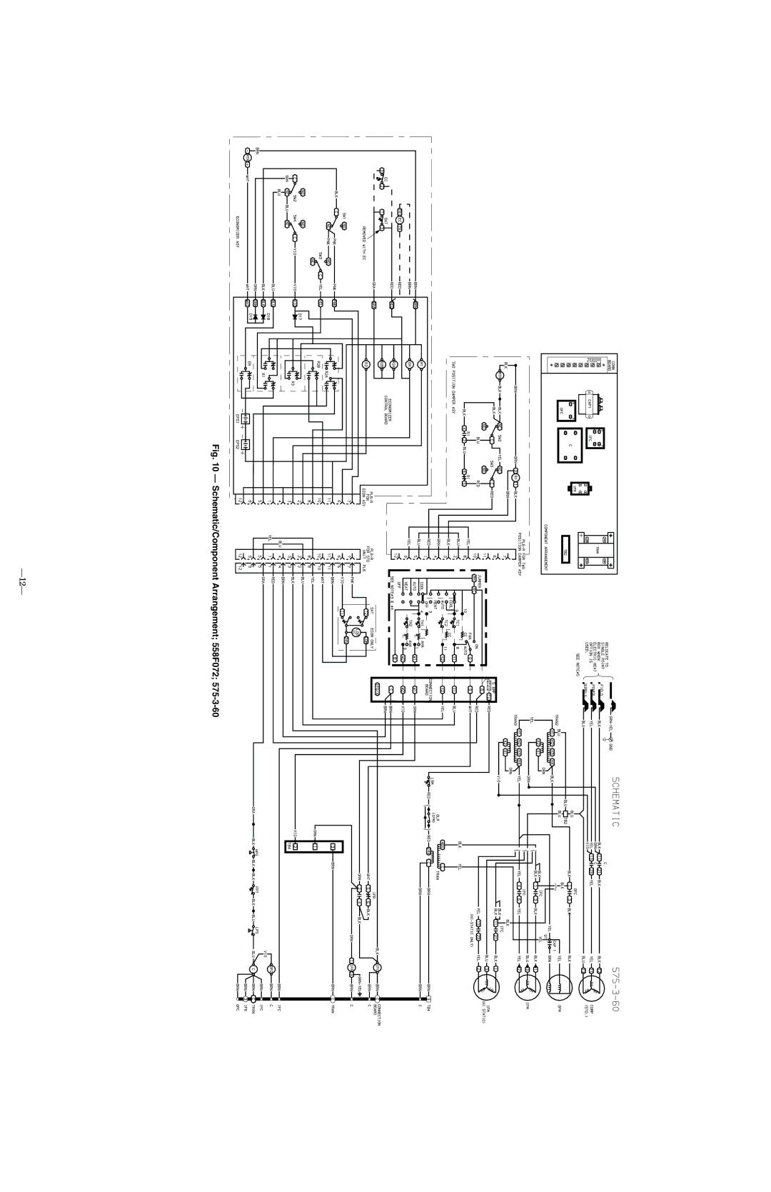 Bryant 558F.36.1 manual Schematic/Component Arrangement 558F072 