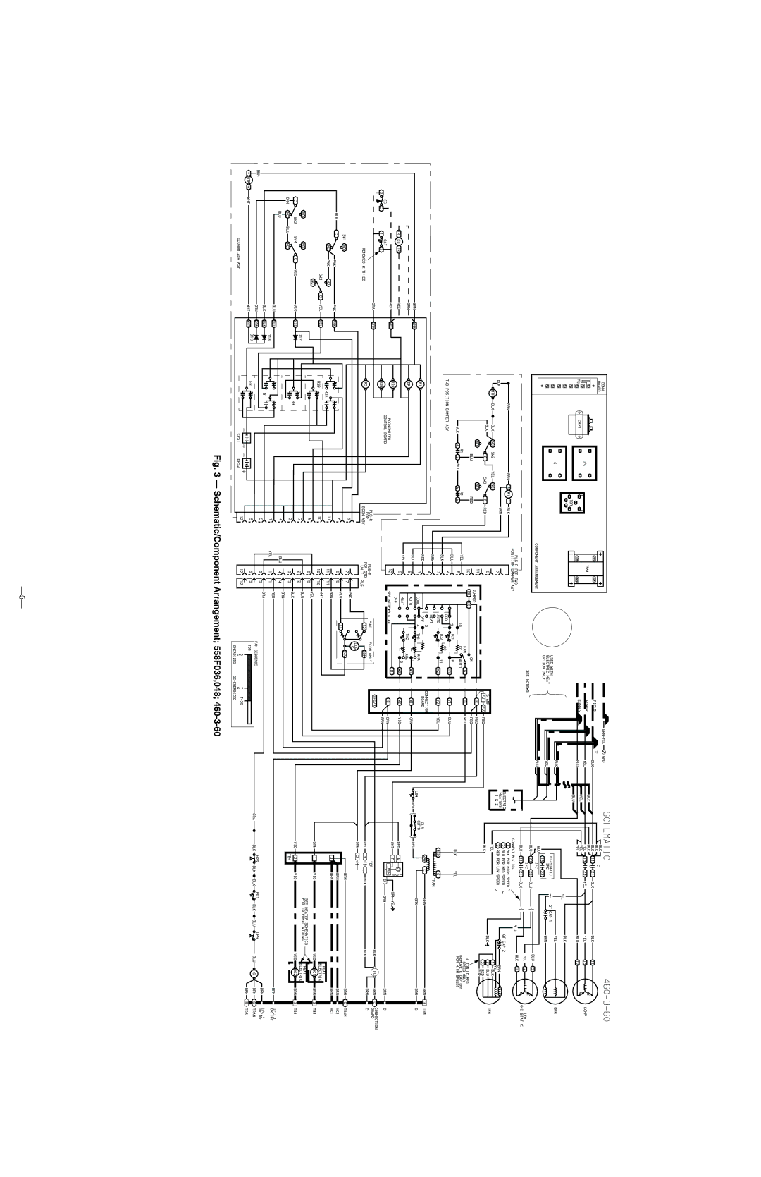 Bryant 558F.36.1 manual Schematic/Component Arrangement 558F036,048 