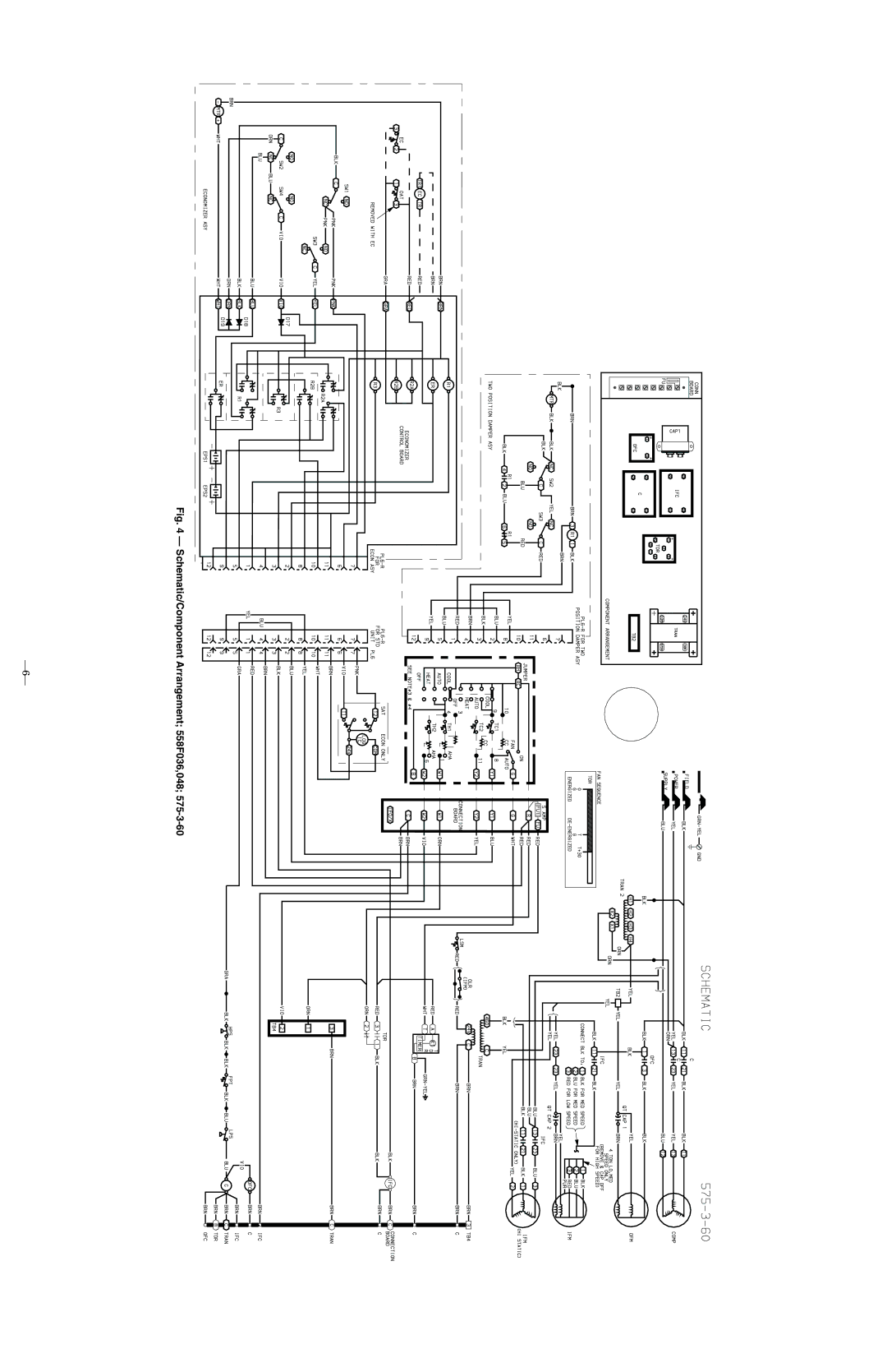 Bryant 558F.36.1 manual Schematic/Component Arrangement 558F036,048 