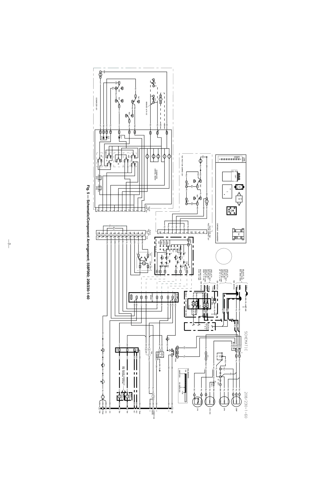 Bryant 558F.36.1 manual Schematic/Component Arrangement 558F060 208/230-1-60 