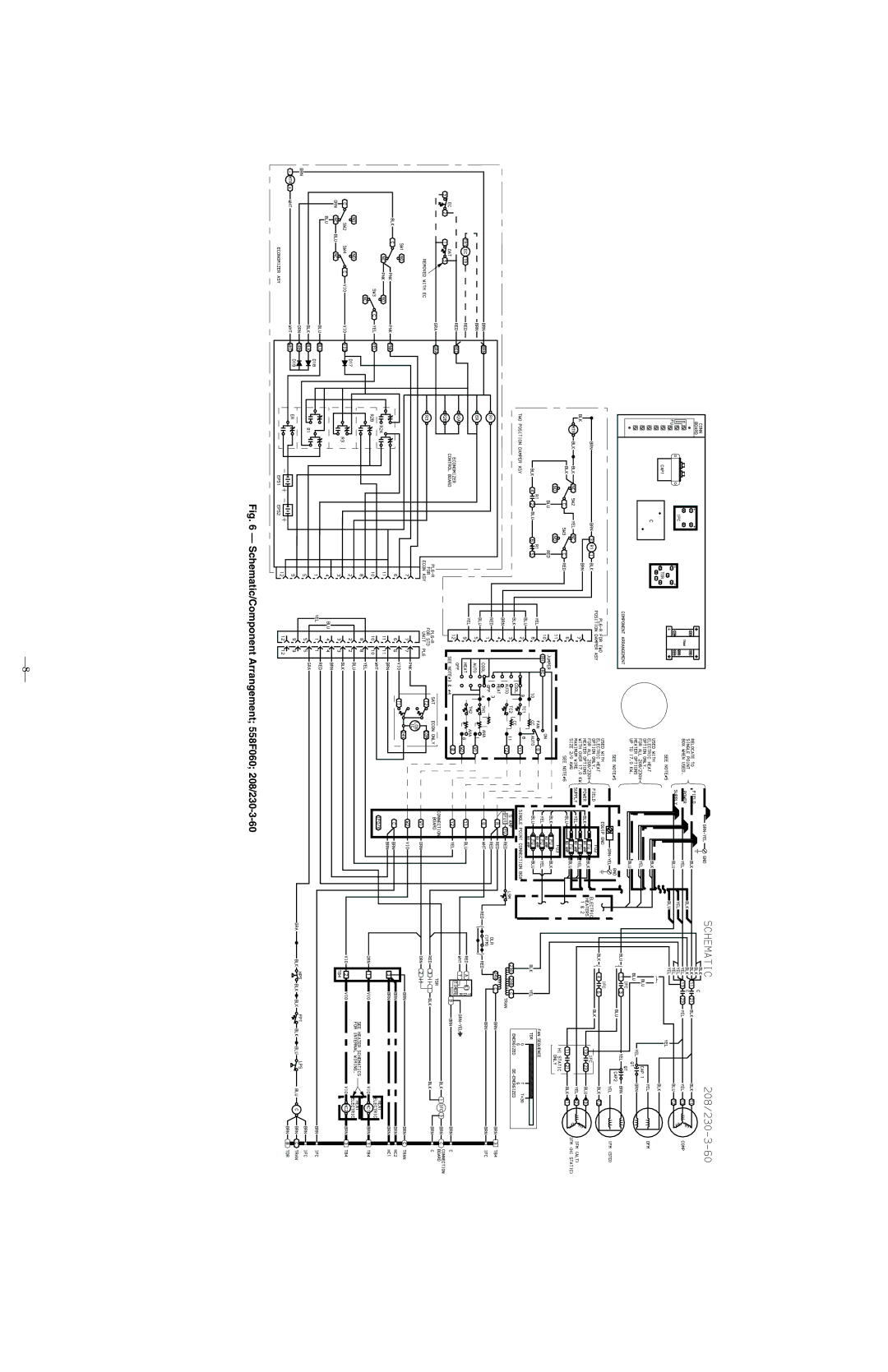 Bryant 558F.36.1 manual Schematic/Component Arrangement 558F060 208/230-3-60 