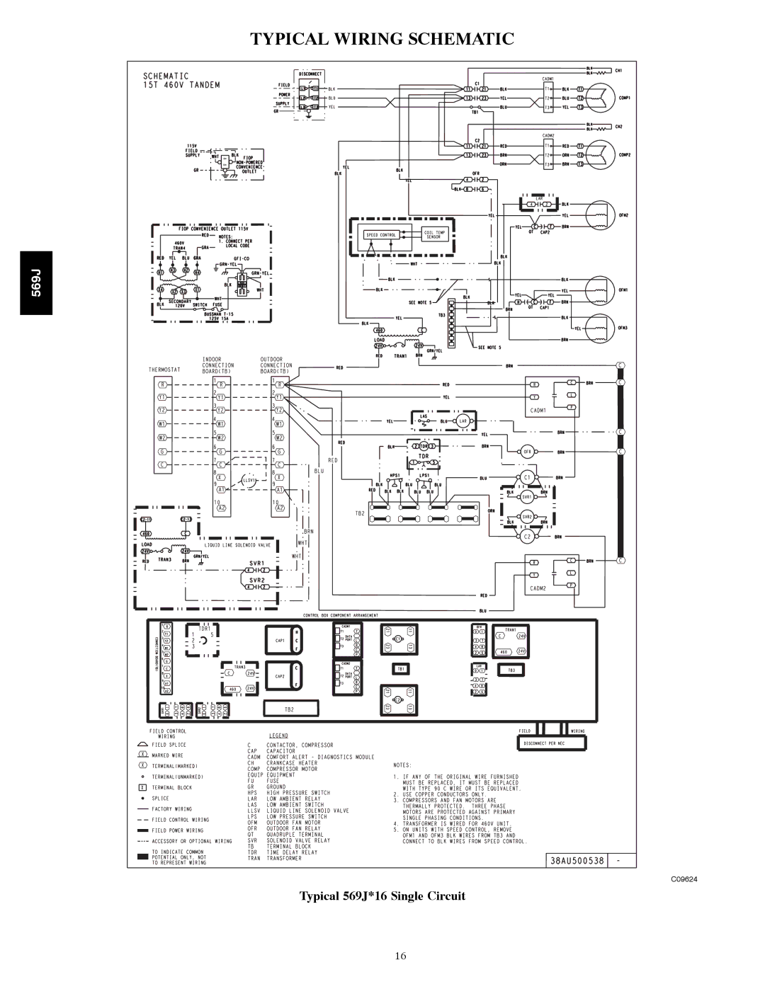 Bryant 569J manual Typical Wiring Schematic 