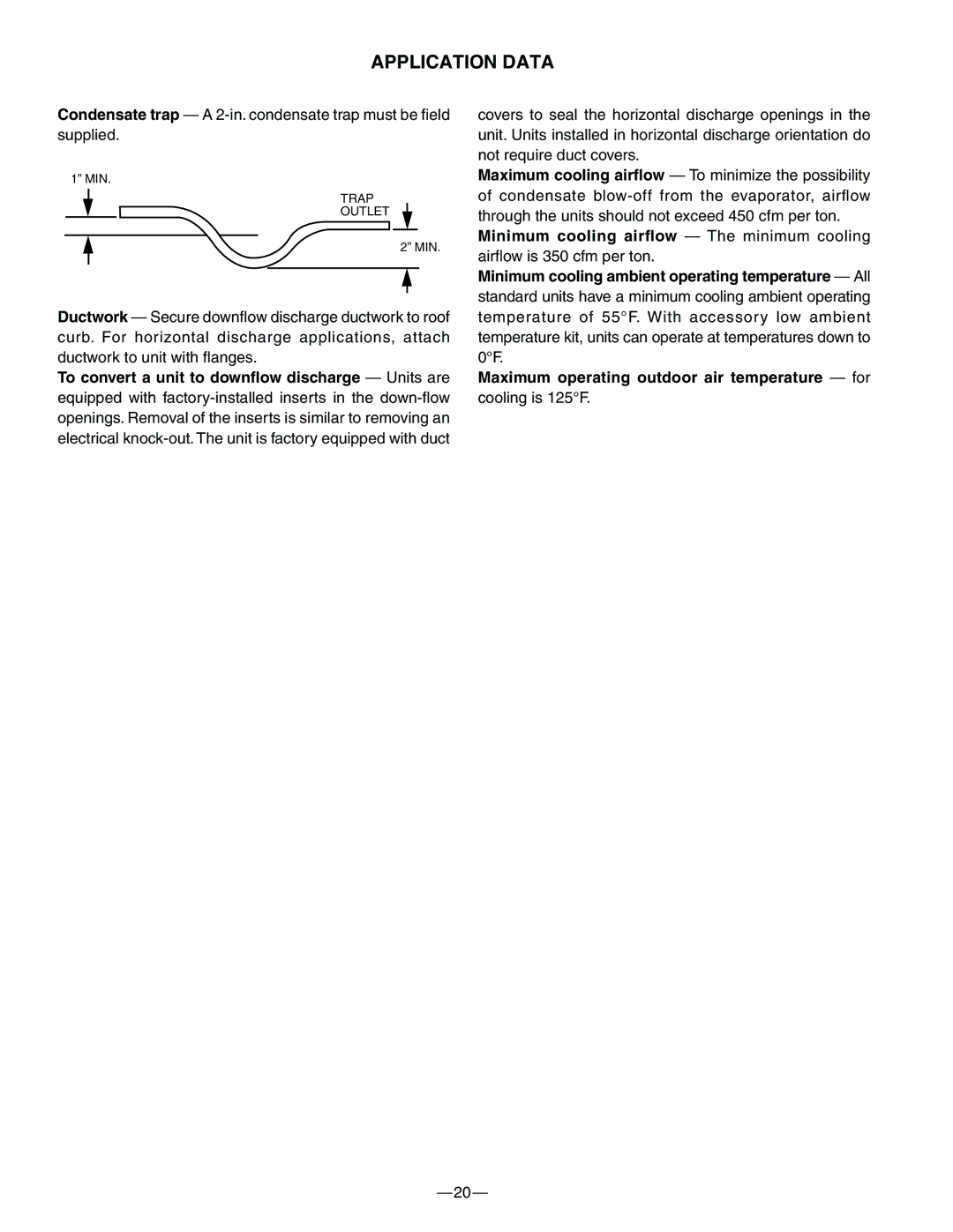 Bryant 574B manual Application Data 