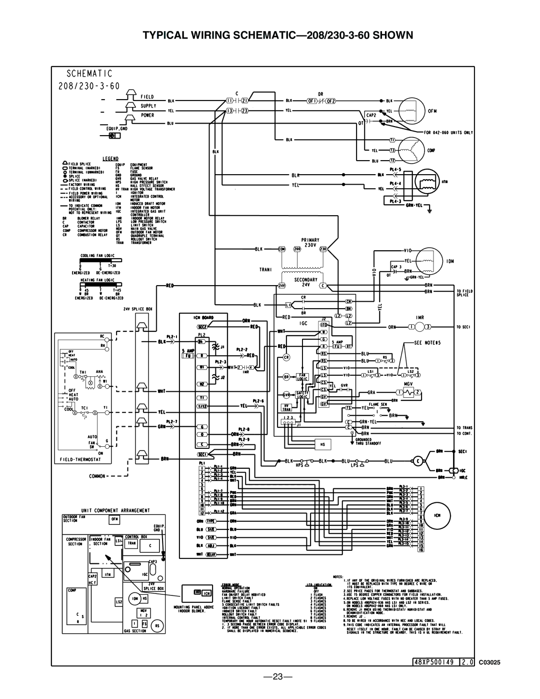 Bryant 574B manual Typical Wiring SCHEMATIC-208/230-3-60 Shown 