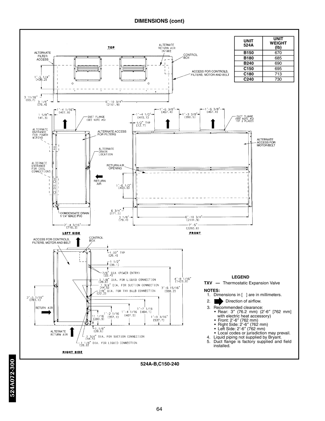 Bryant 566D, 576C, 569D, 566E, 569F manual 524A-B,C150-240 