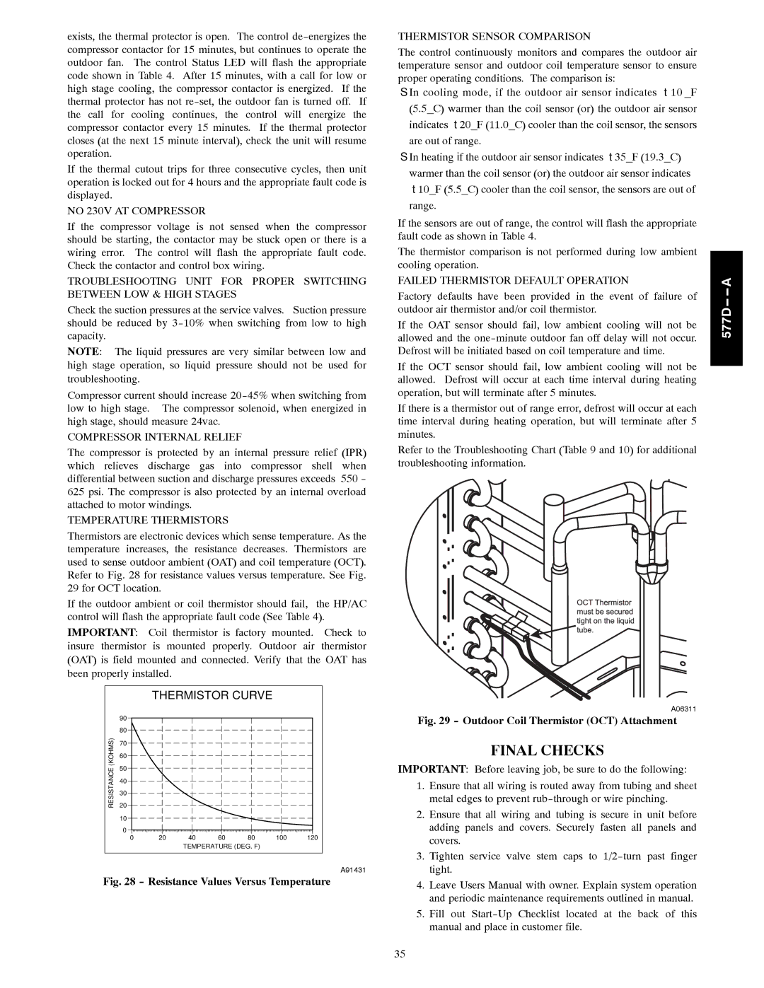 Bryant 577D----A installation instructions Final Checks 