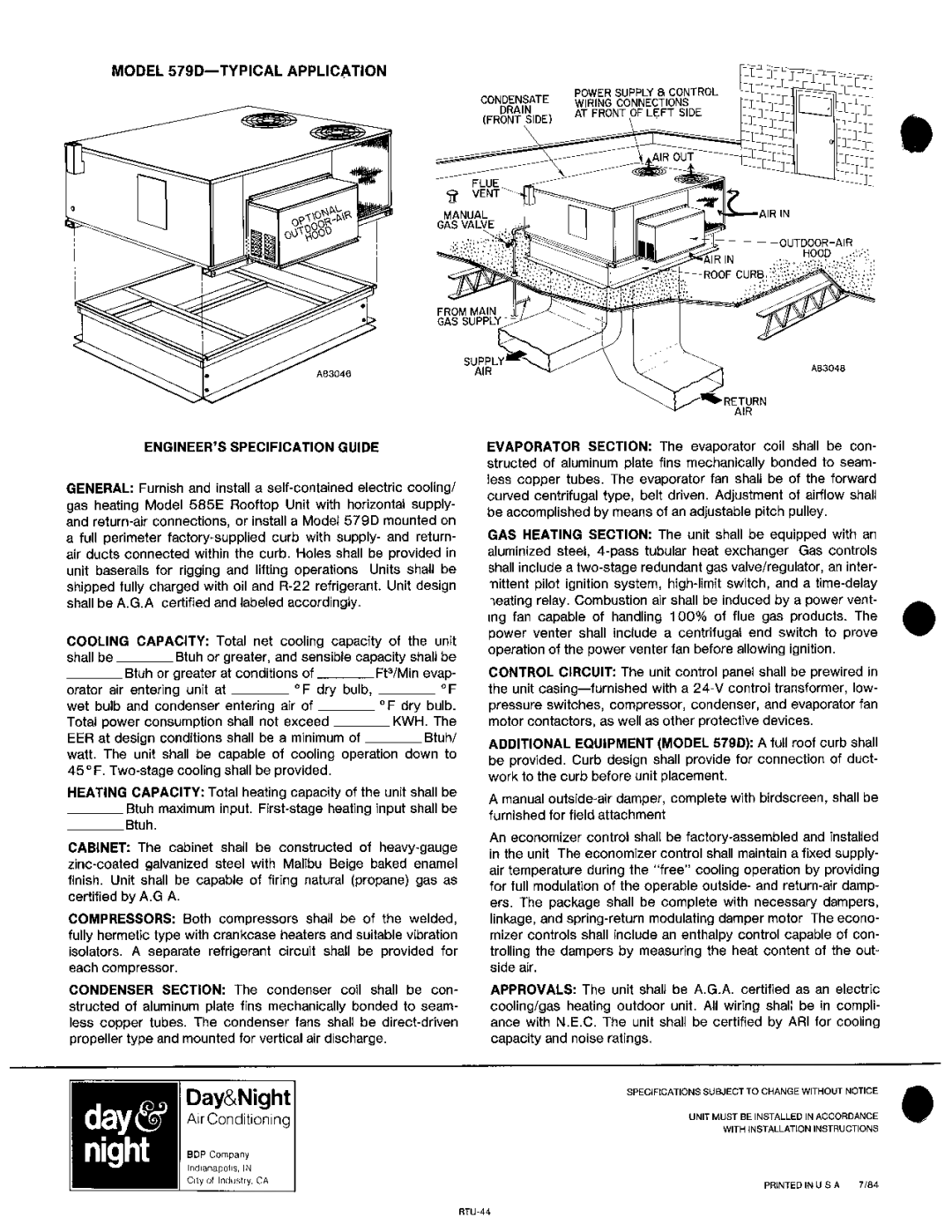 Bryant 579D, 585E manual 