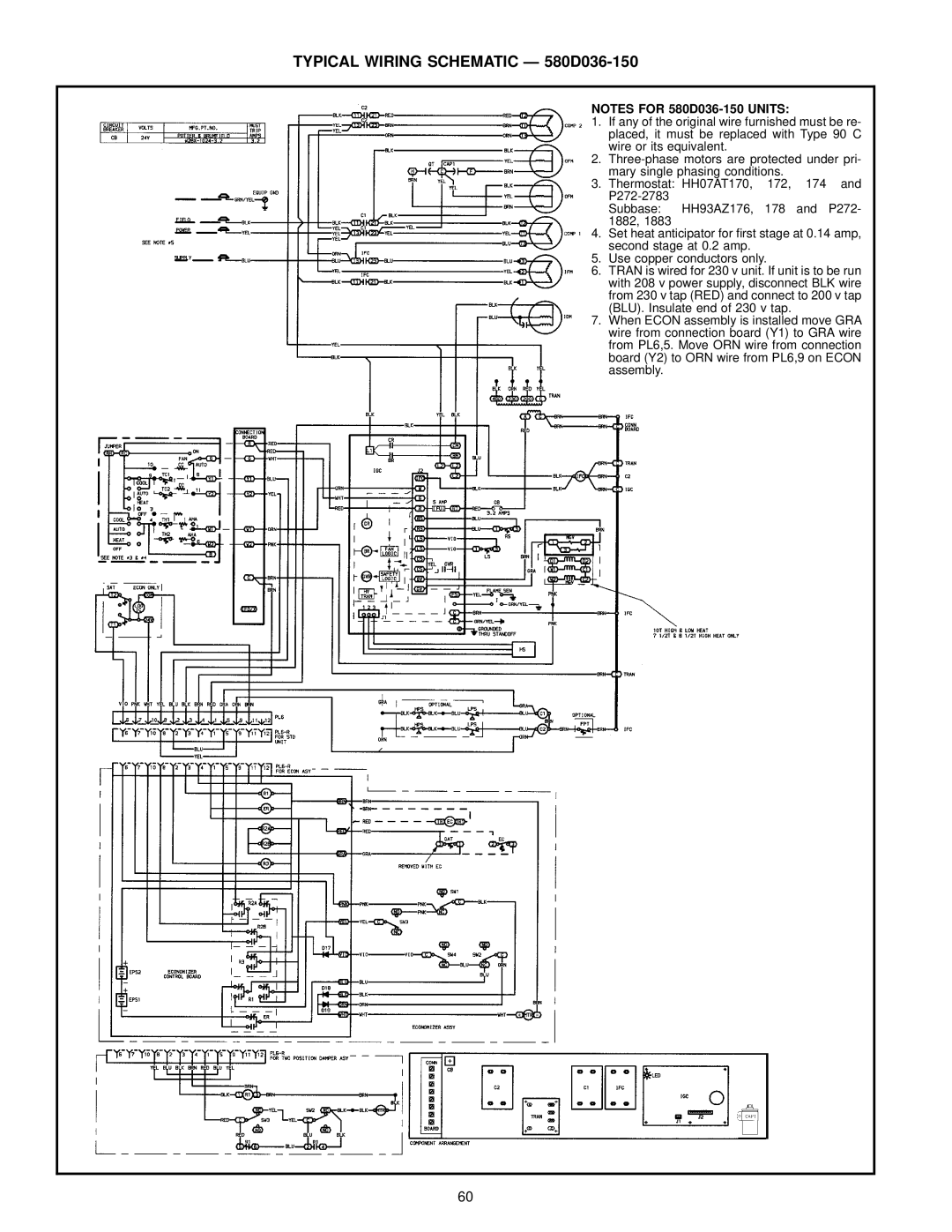 Bryant manual Typical Wiring Schematic Ð 580D036-150 