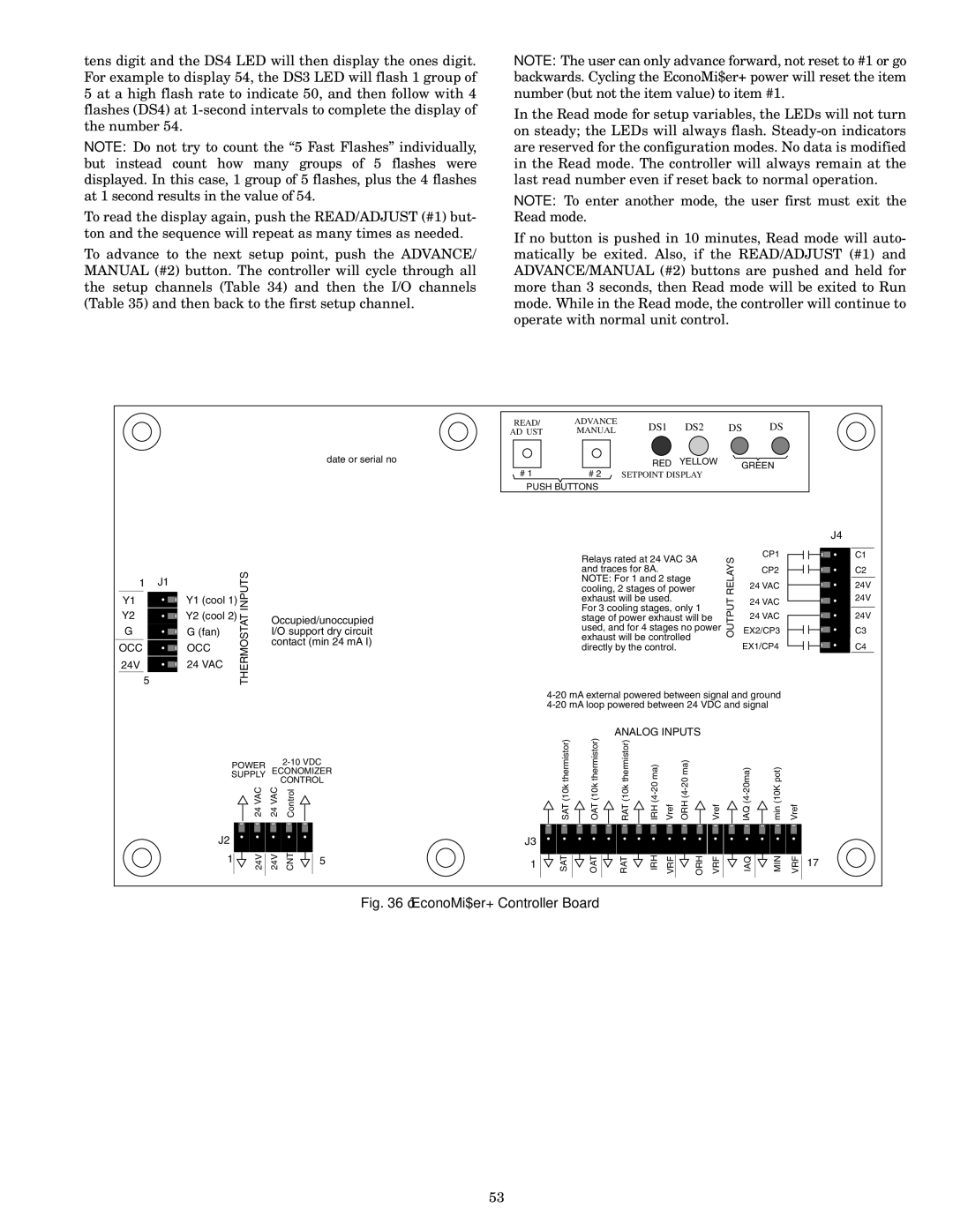 Bryant 580F installation instructions EconoMi$er+ Controller Board, DS1 DS2 DS3 DS4 