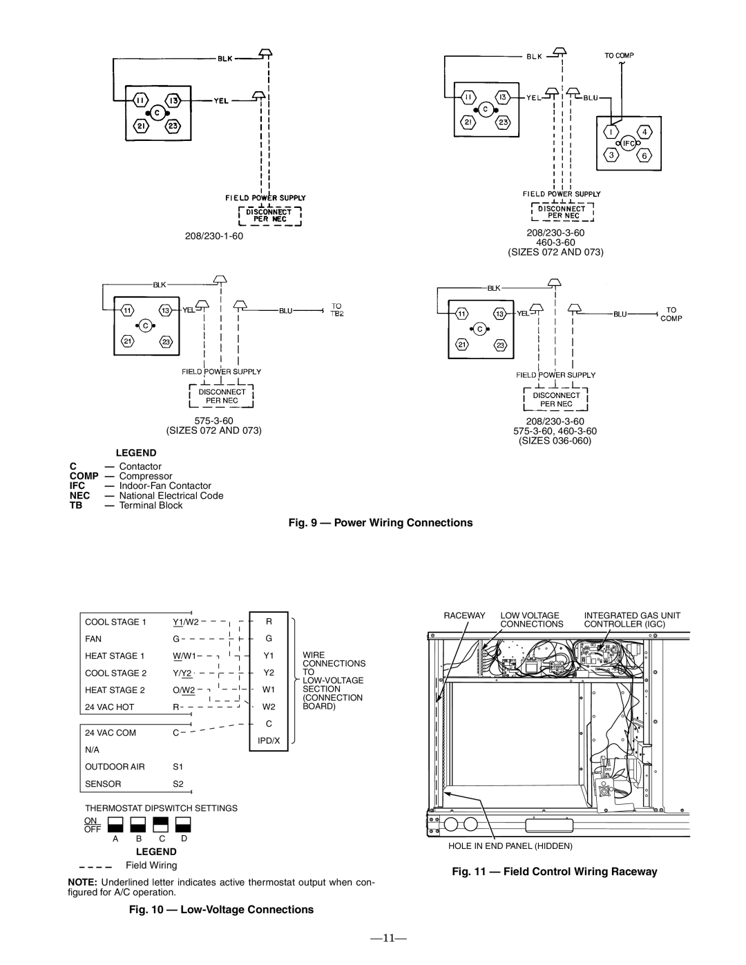 Bryant 580F installation instructions Power Wiring Connections 