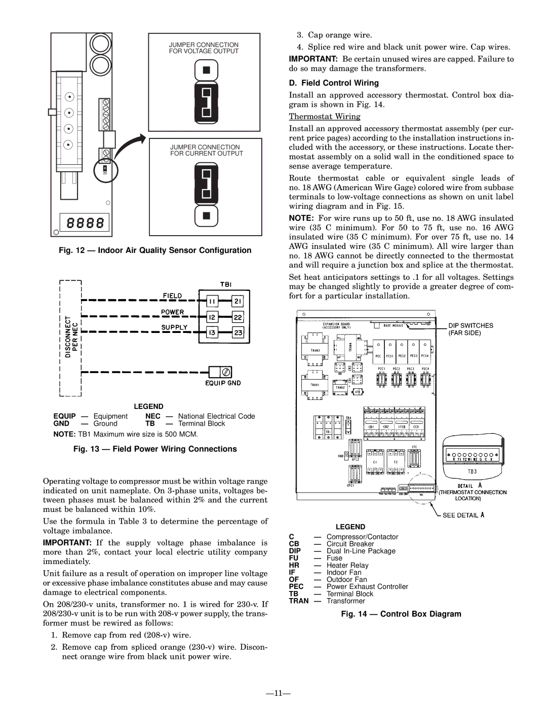 Bryant 580G manual Field Control Wiring 