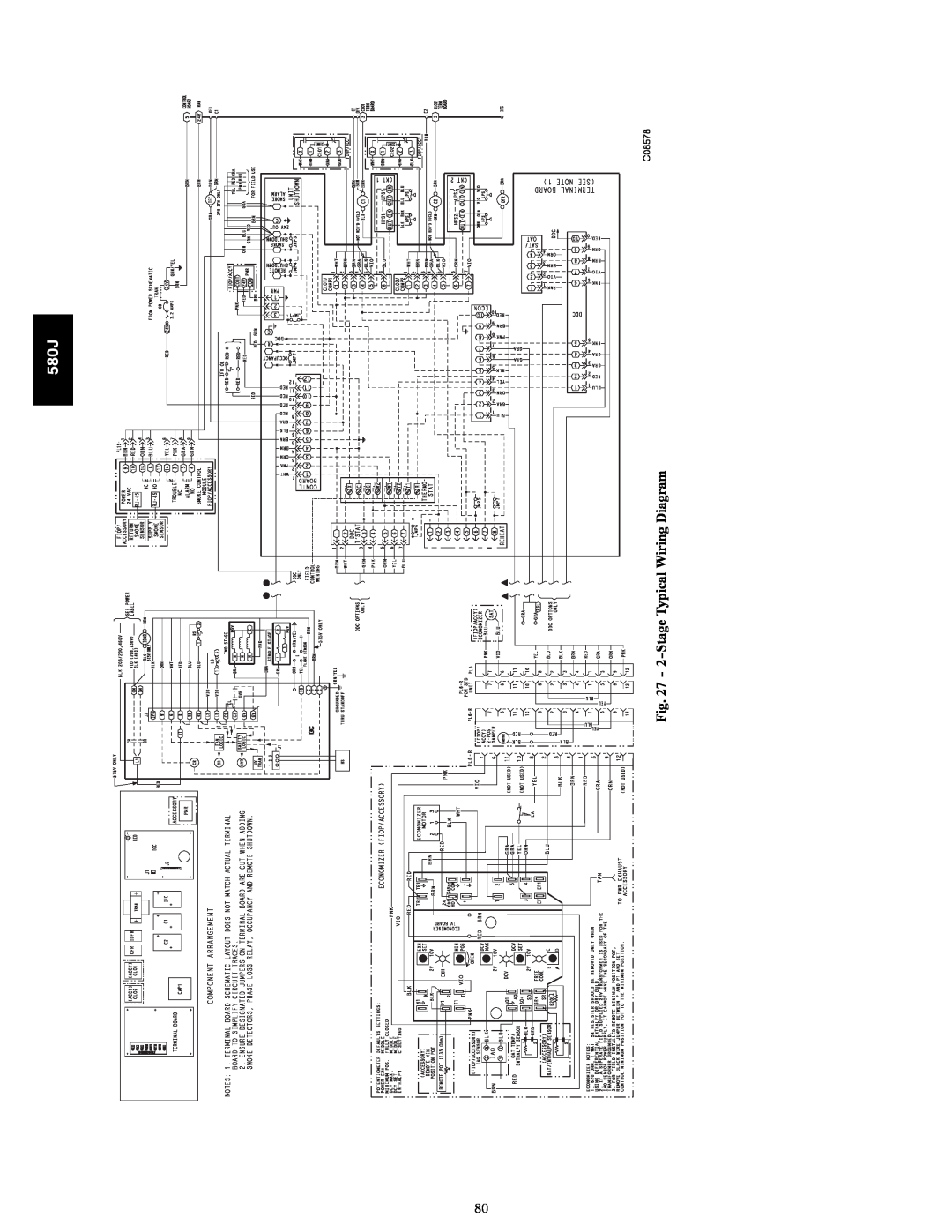 Bryant 580J manual 2-StageTypical Wiring Diagram, C08578 