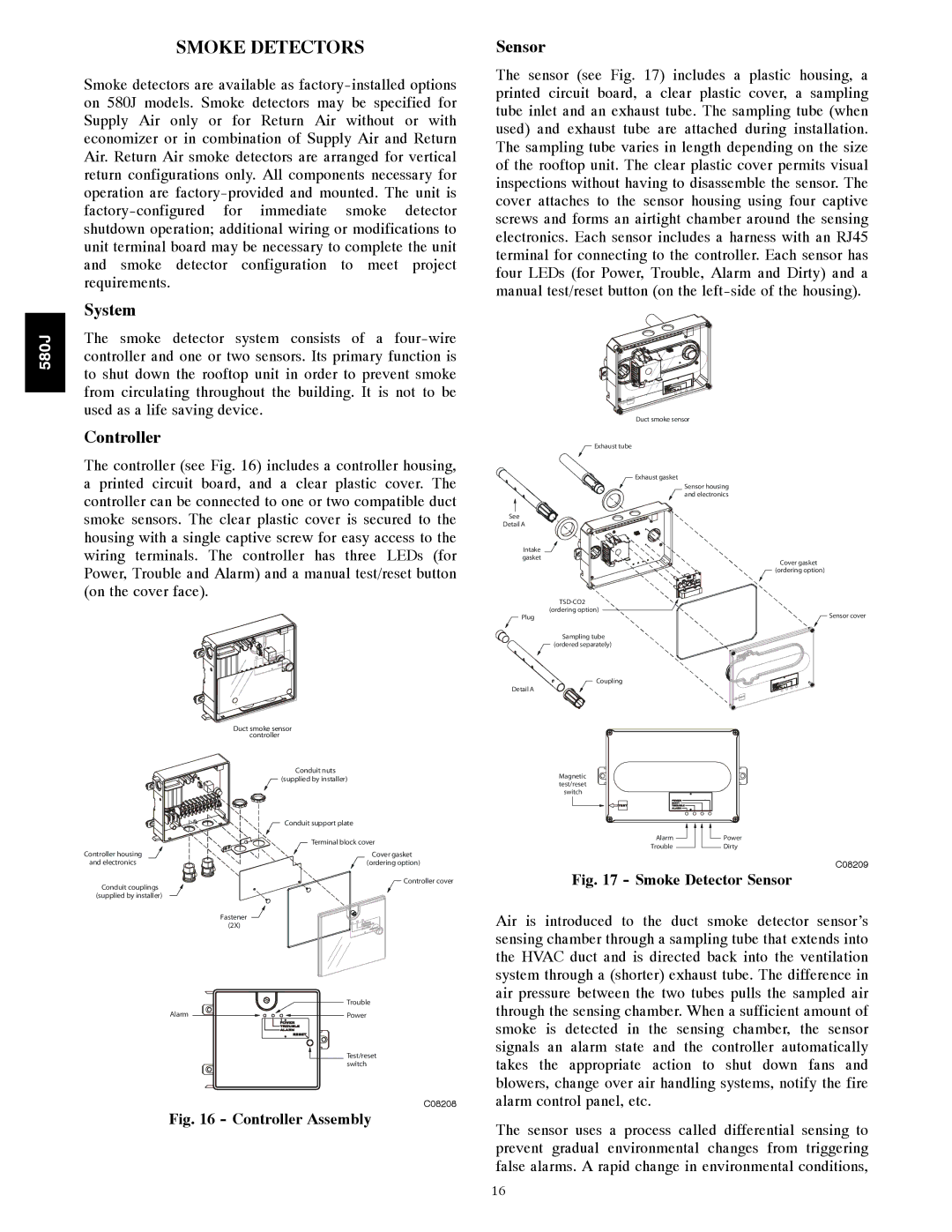 Bryant 580J*04--12 appendix Smoke Detectors, System, Sensor, Controller 