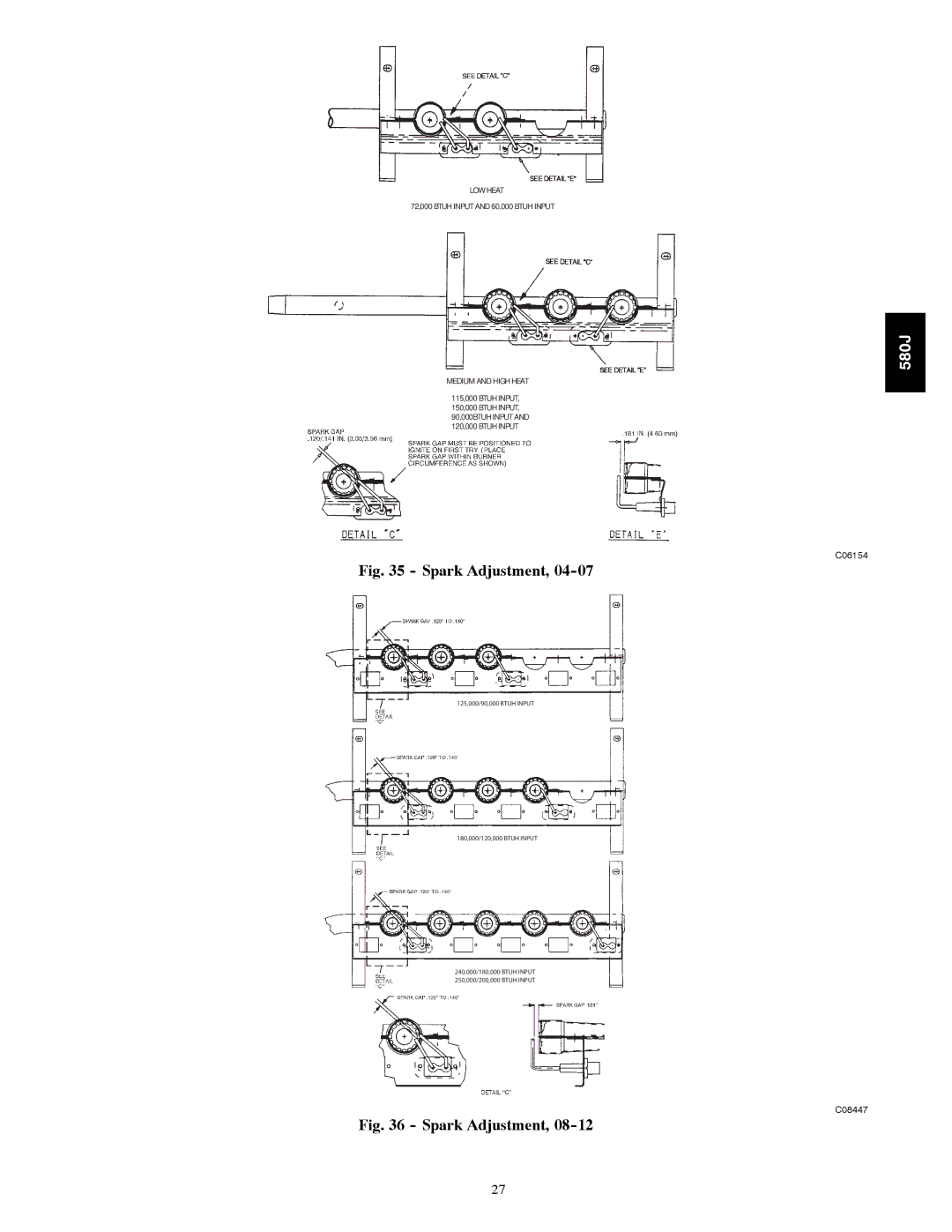 Bryant 580J*04--12 appendix Spark Adjustment 