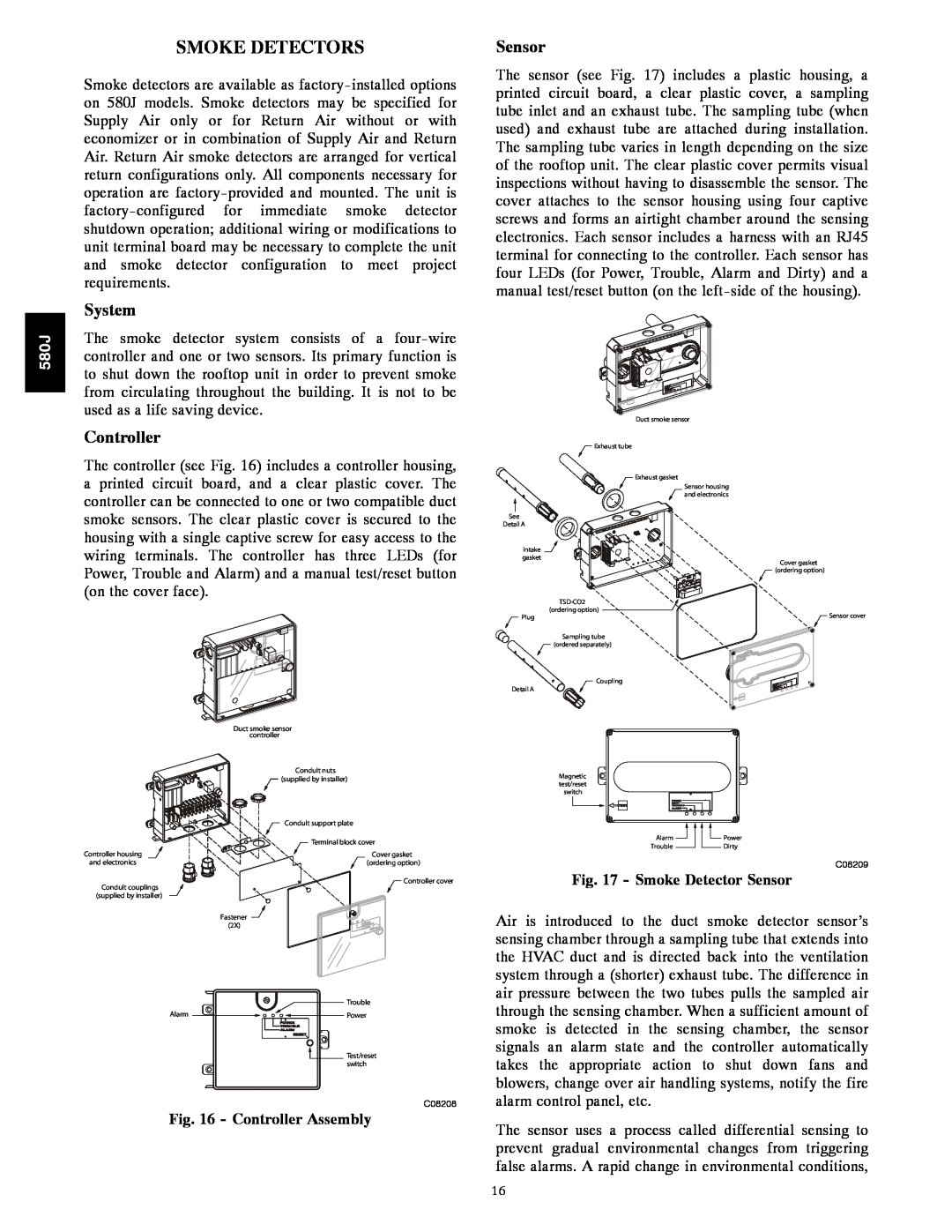 Bryant 580J*04--12 appendix Smoke Detectors, System, Controller Assembly, Smoke Detector Sensor 