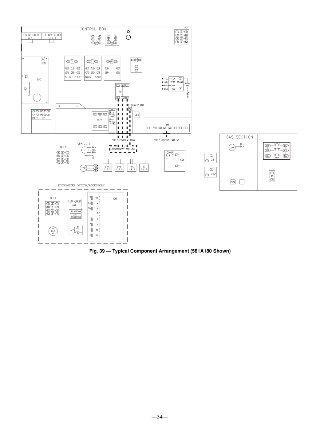 Bryant operation manual Typical Component Arrangement 581A180 Shown 