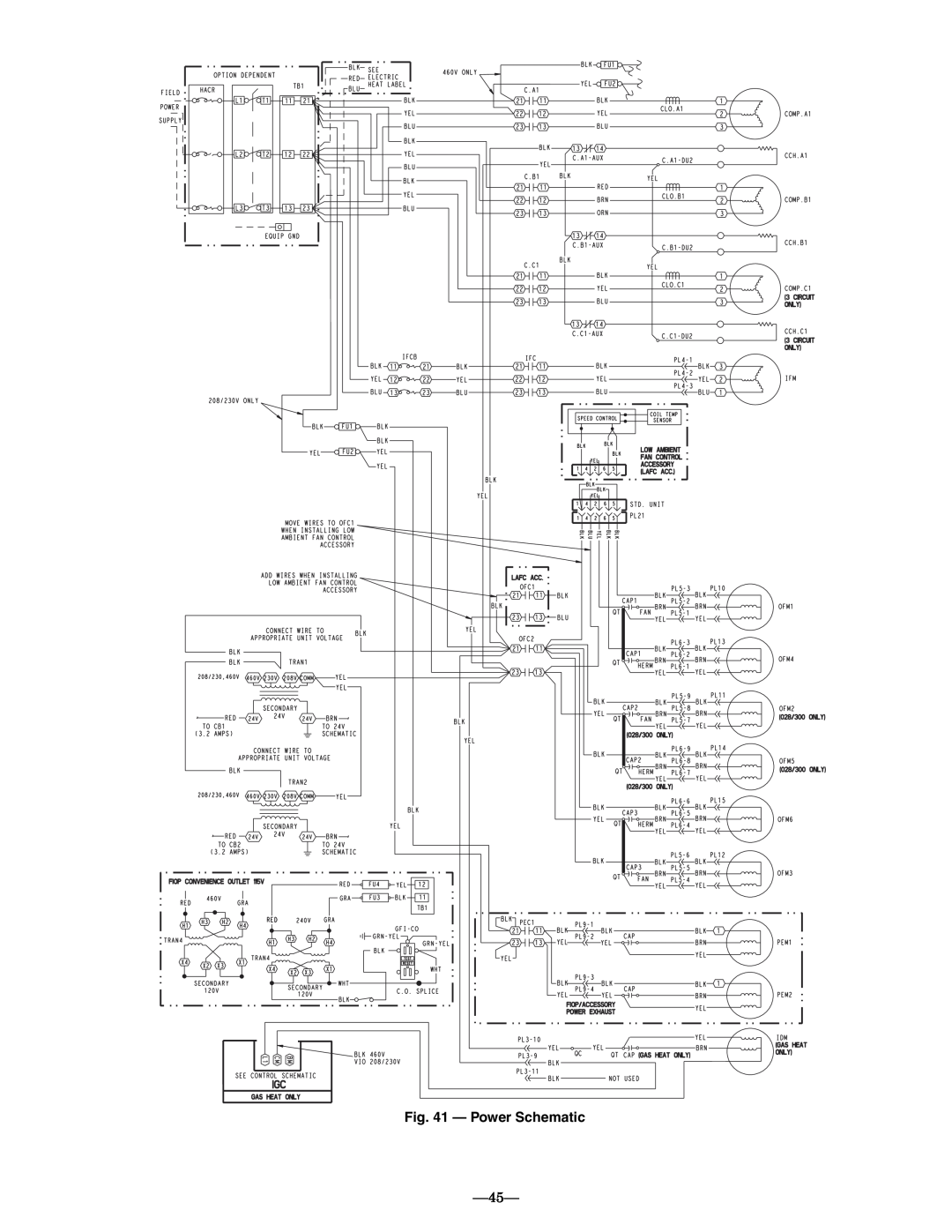 Bryant 581A operation manual Power Schematic 