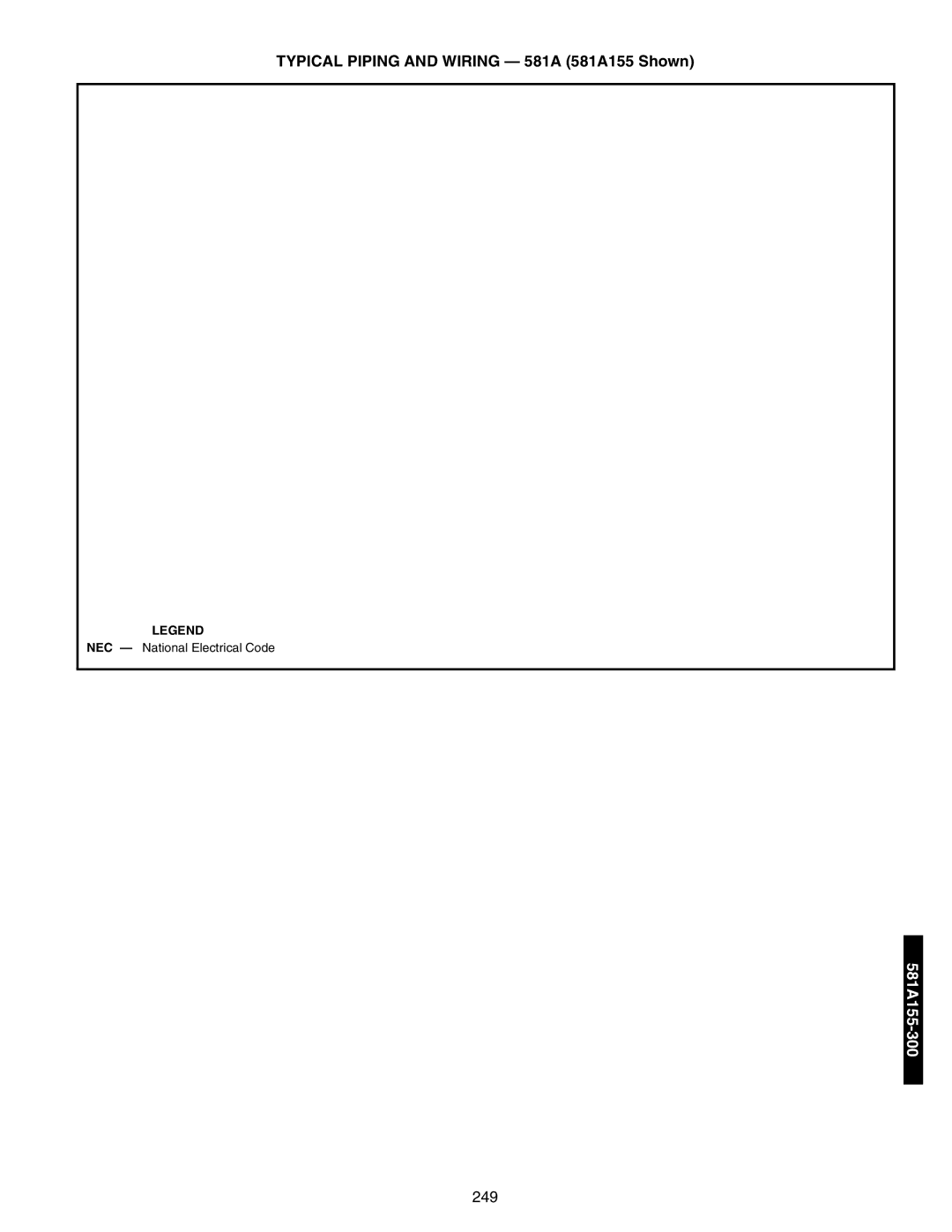 Bryant 581A/B manual Typical Piping and Wiring 581A 581A155 Shown, NEC National Electrical Code 