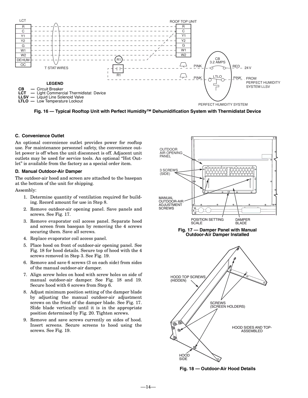 Bryant 581B installation instructions Damper Panel with Manual Outdoor-Air Damper Installed 