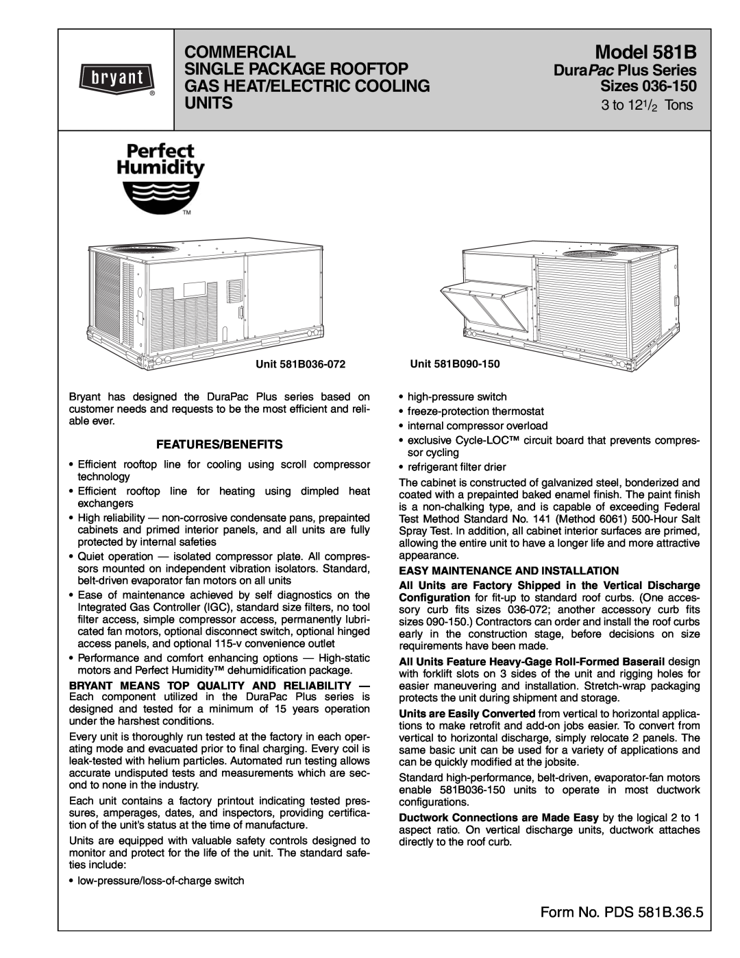 Bryant 581B installation instructions Important Ð Read Before Installing, Contents, Safety Considerations, Ð Typical Unit 