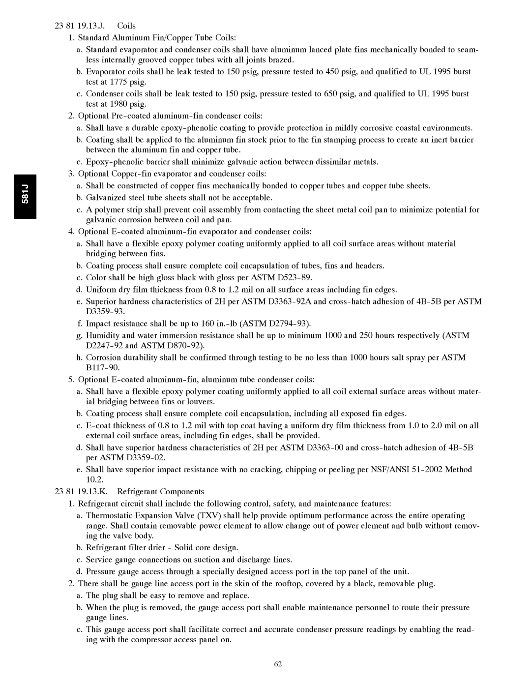 Bryant 581J specifications 